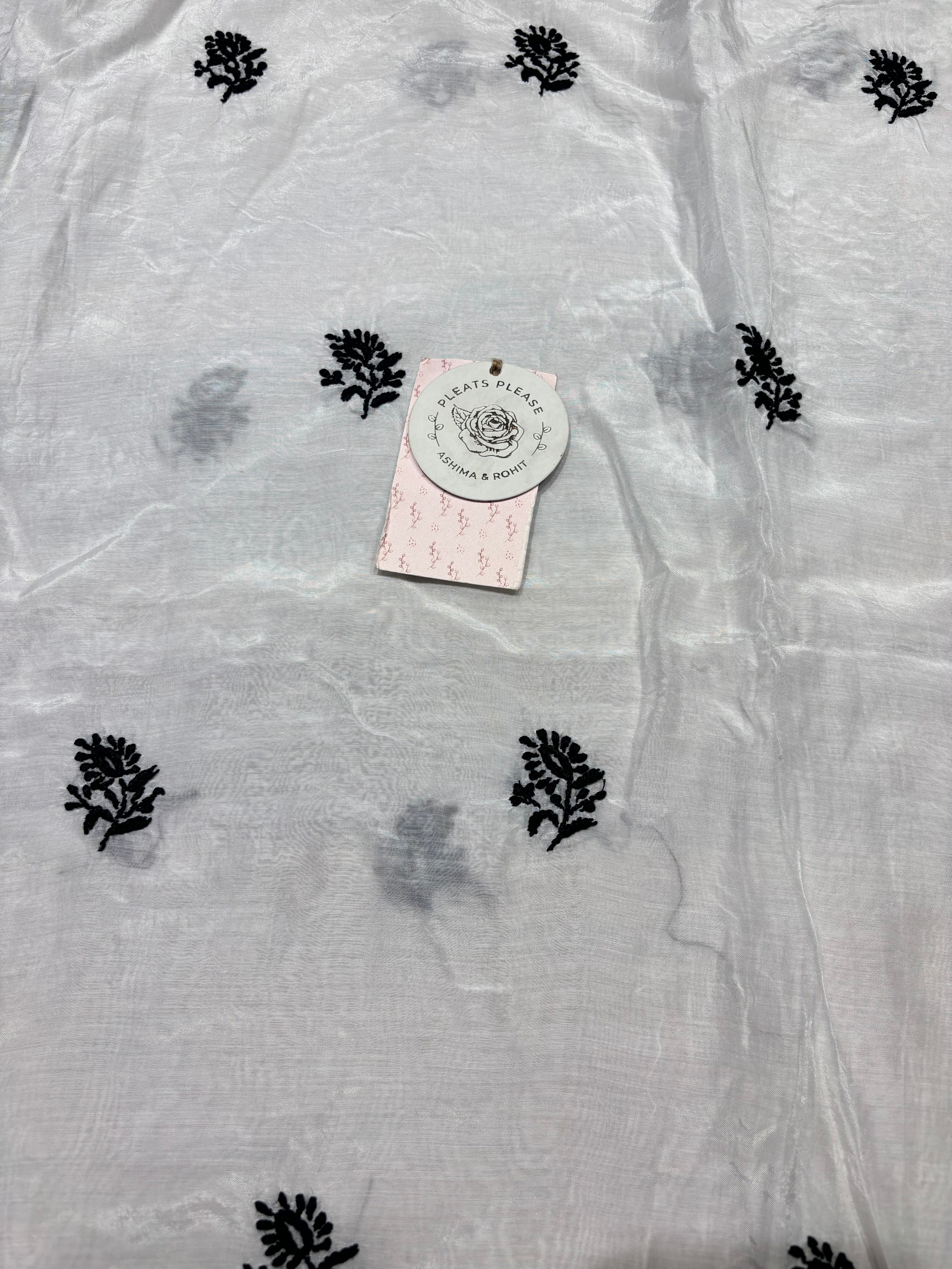 Dyeable Muslin Silk Chikankari Co-ord Set