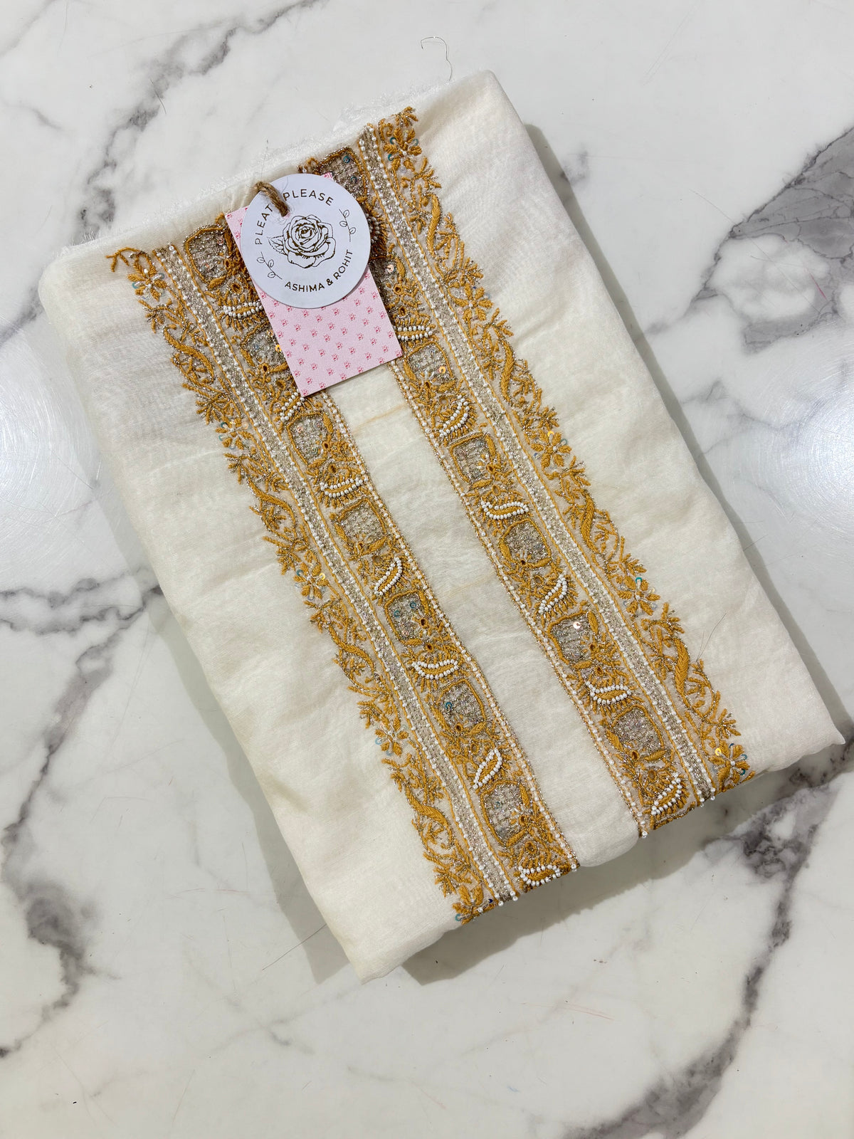 Dyeable Chanderi Silk Chikankari Men’s Kurta