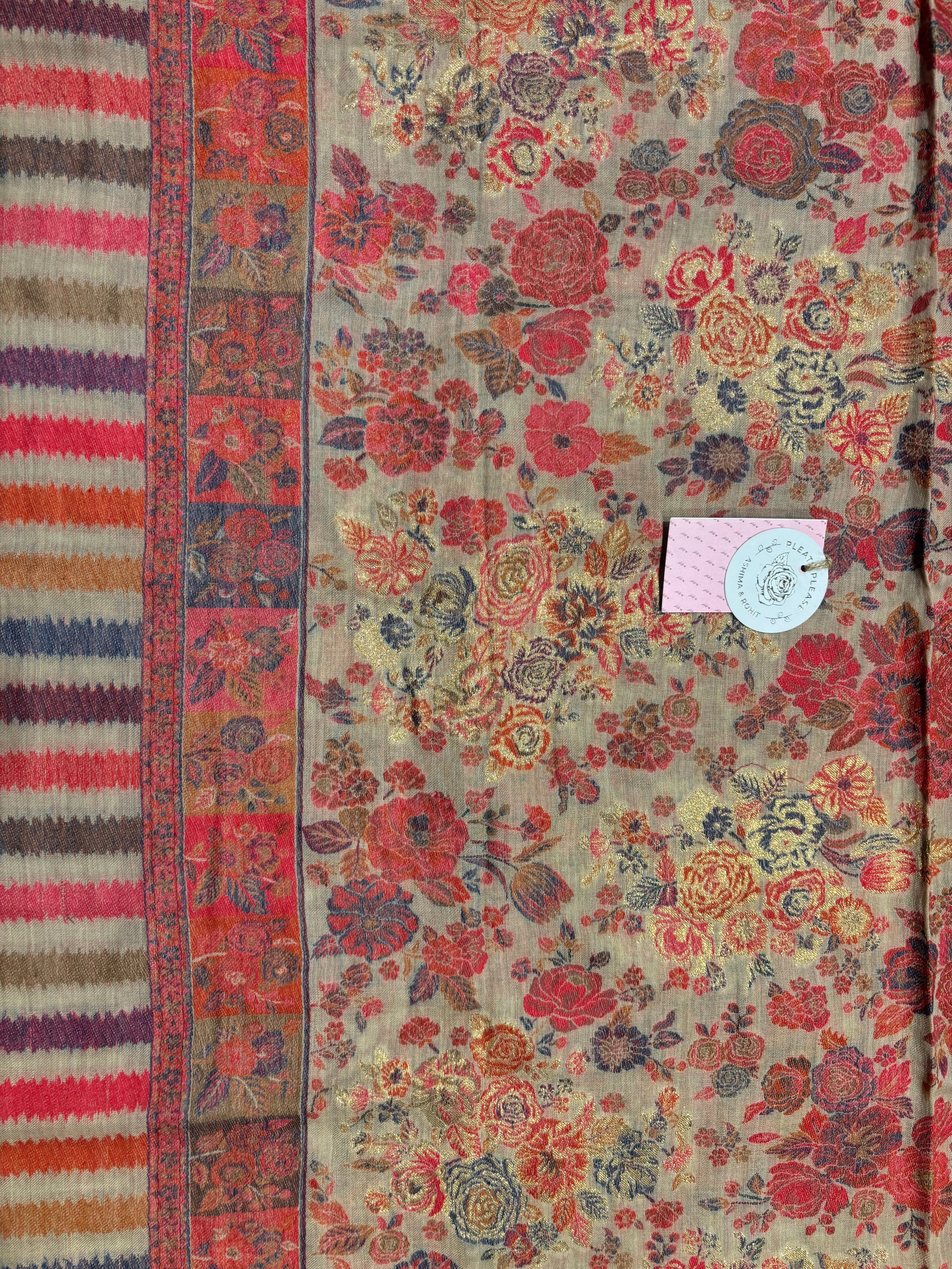 Gray Cashmere Woolen Shawl