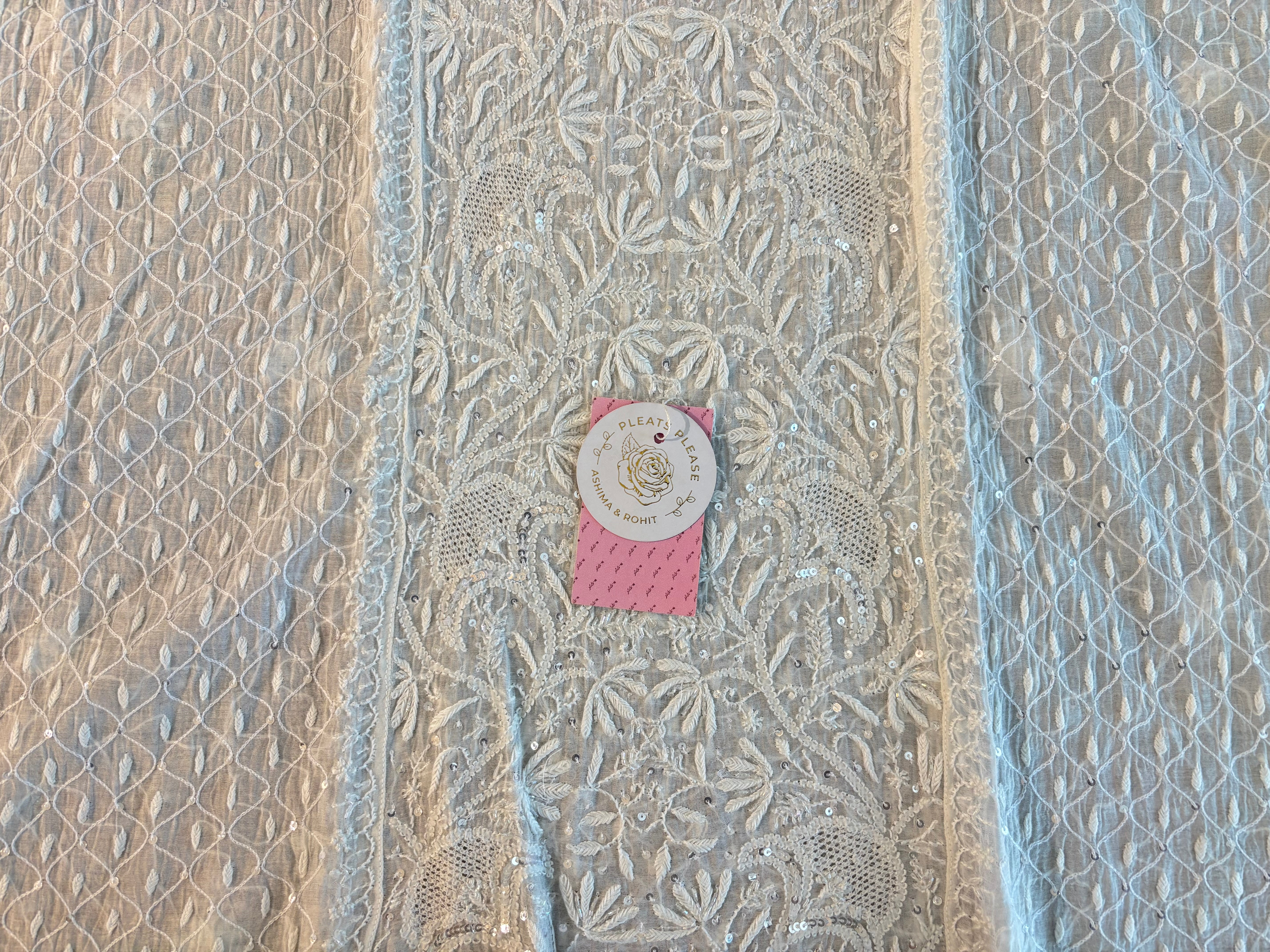 Dyeable Chanderi Chikankari Kurta & Dupatta