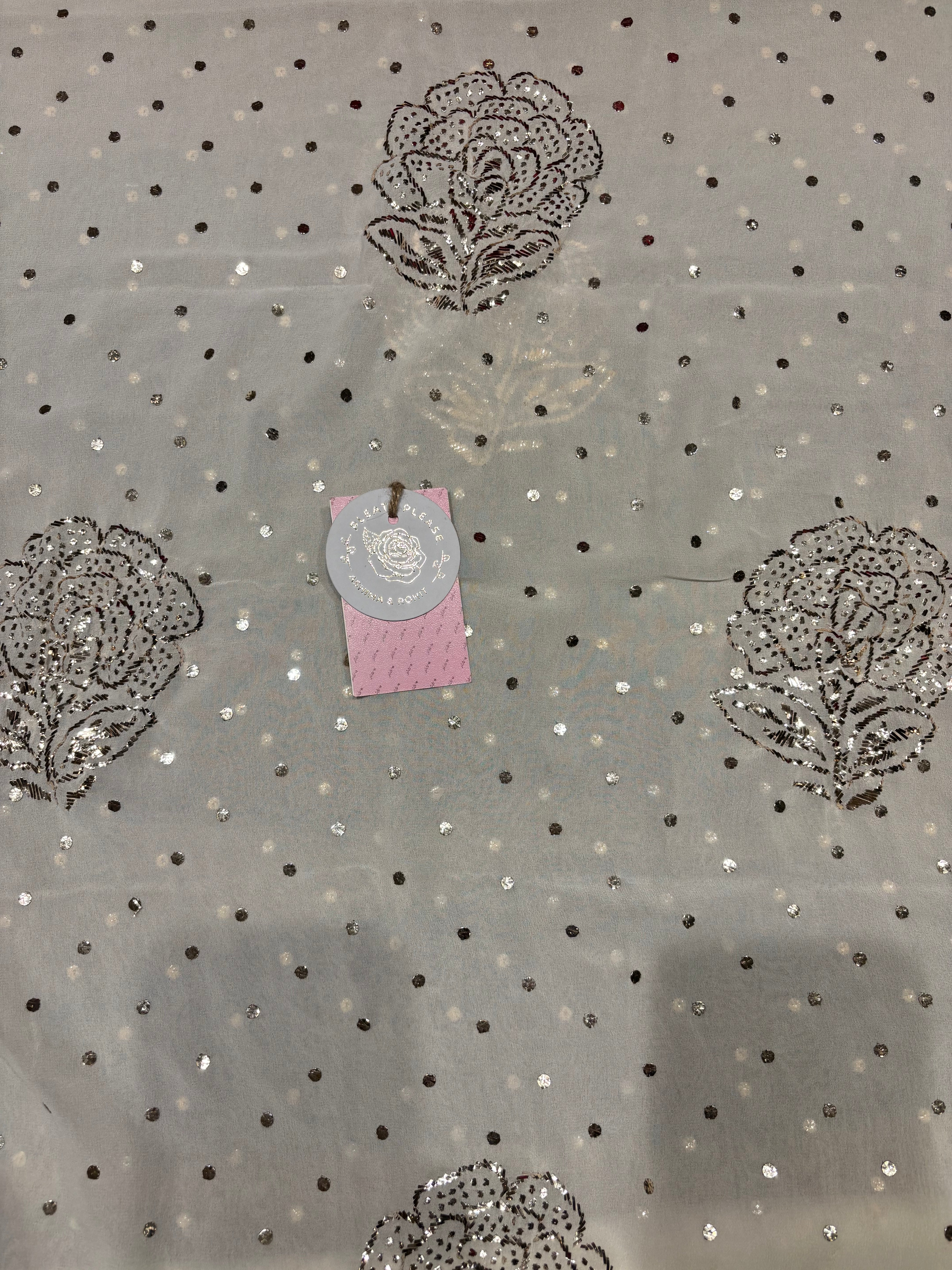 Dyeable pure and Premium Georgette Mukaish Kurta and Dupatta Set