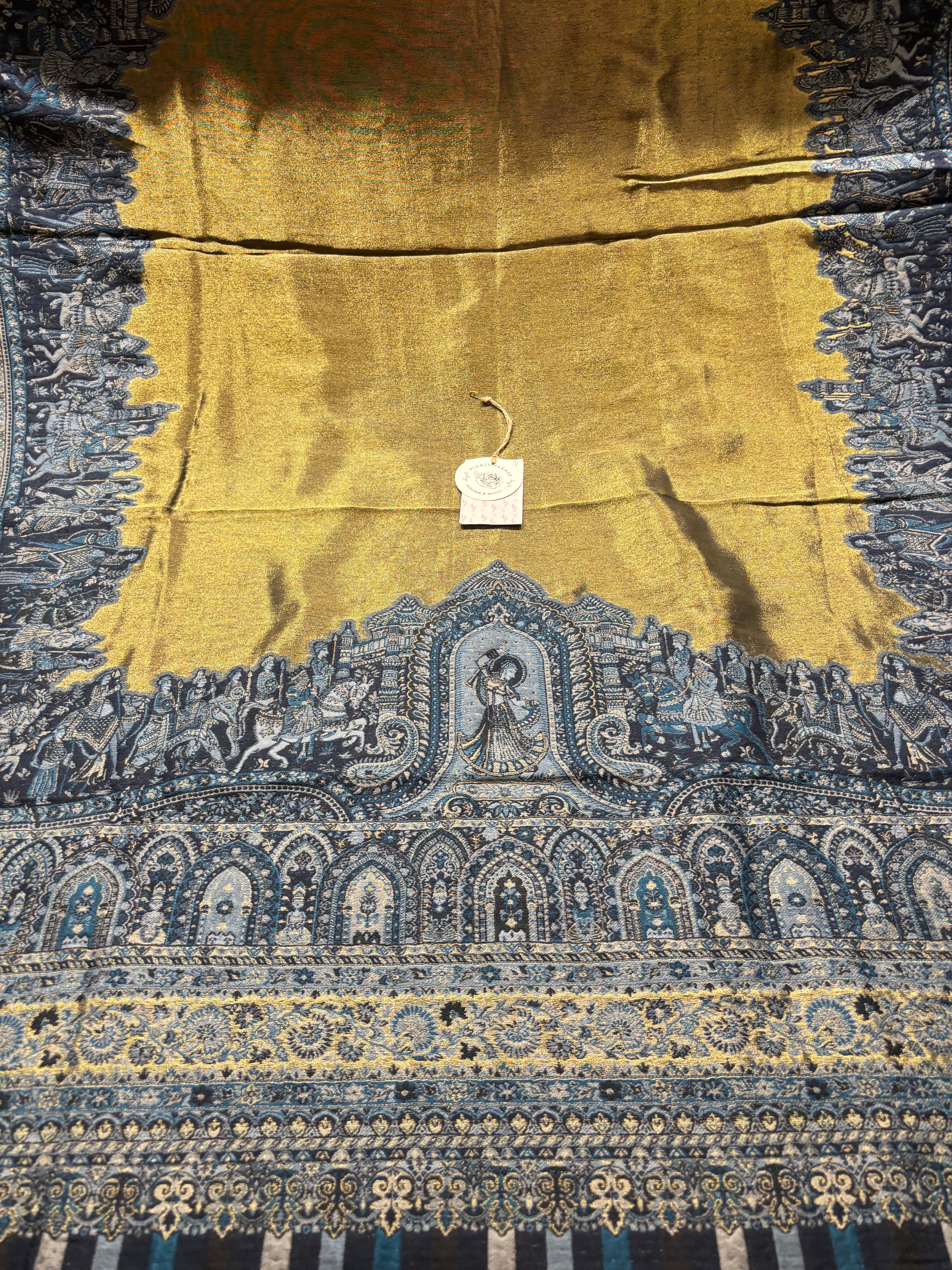 Pure and Premium Zari Tissue Woolen Cashmere Shawl