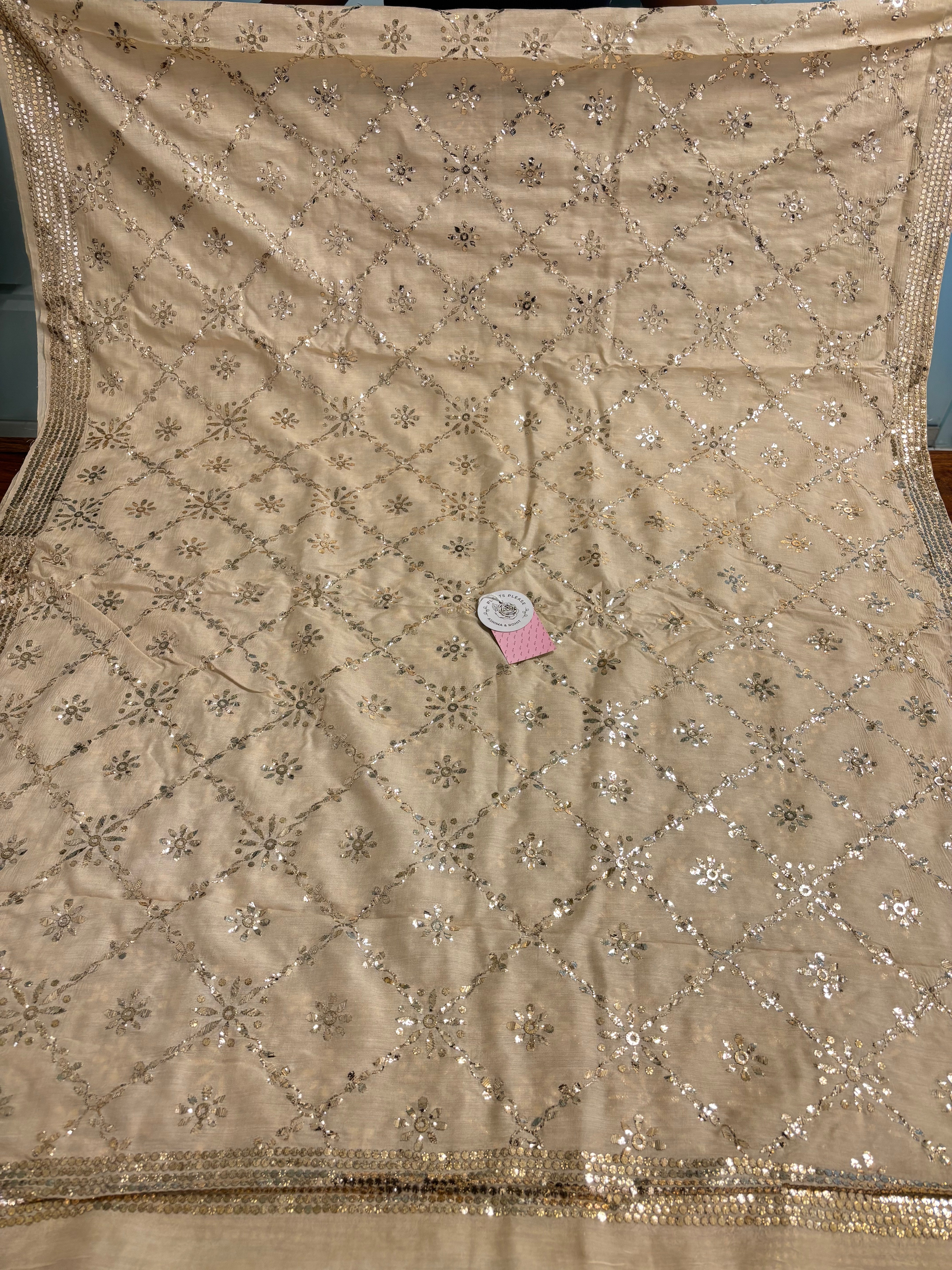 Dyeable Munga Silk Badla Kurta & Chaddar Dupatta