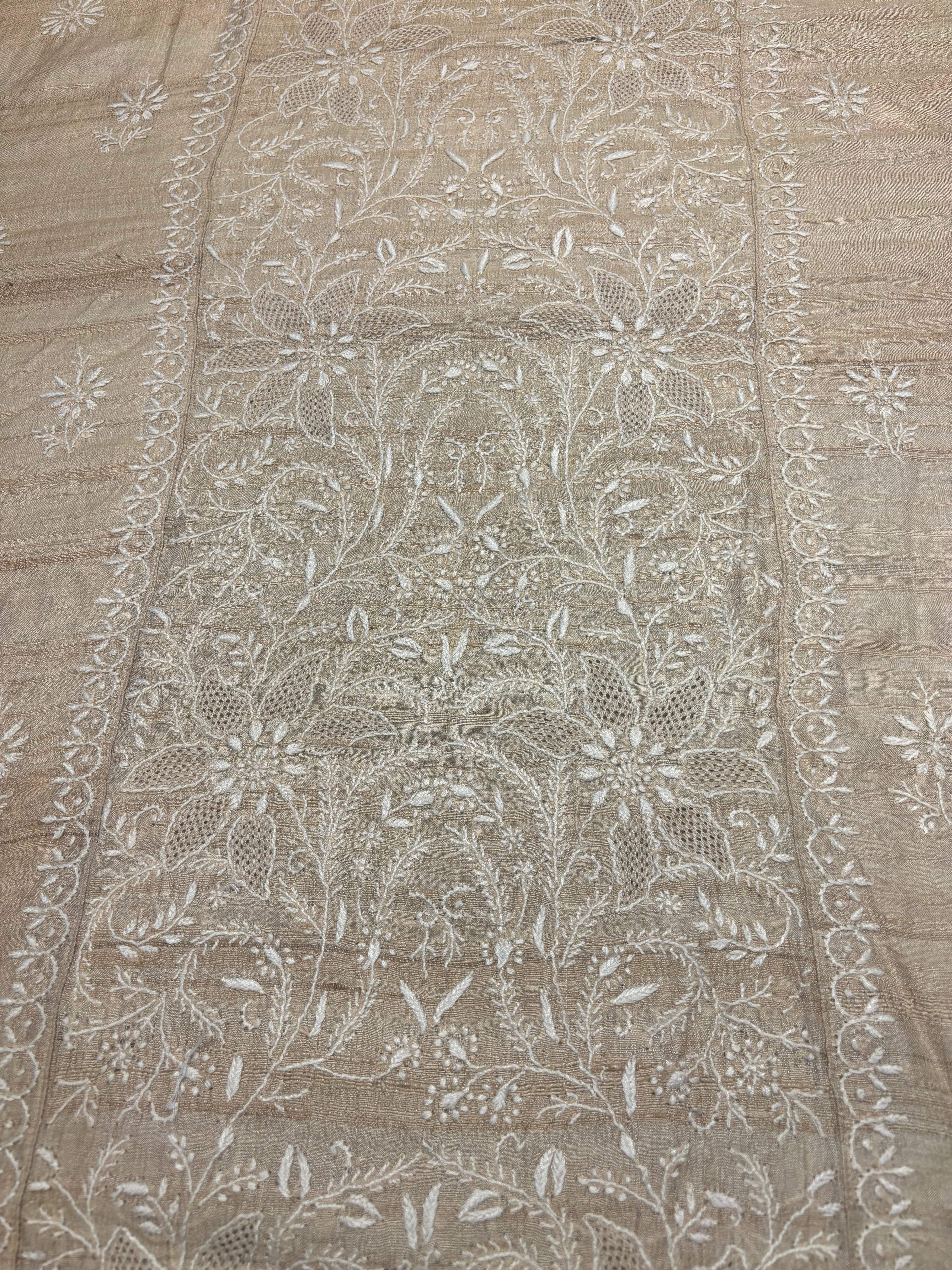 Dyeable Silk Chikankari Kurta and Dupatta
