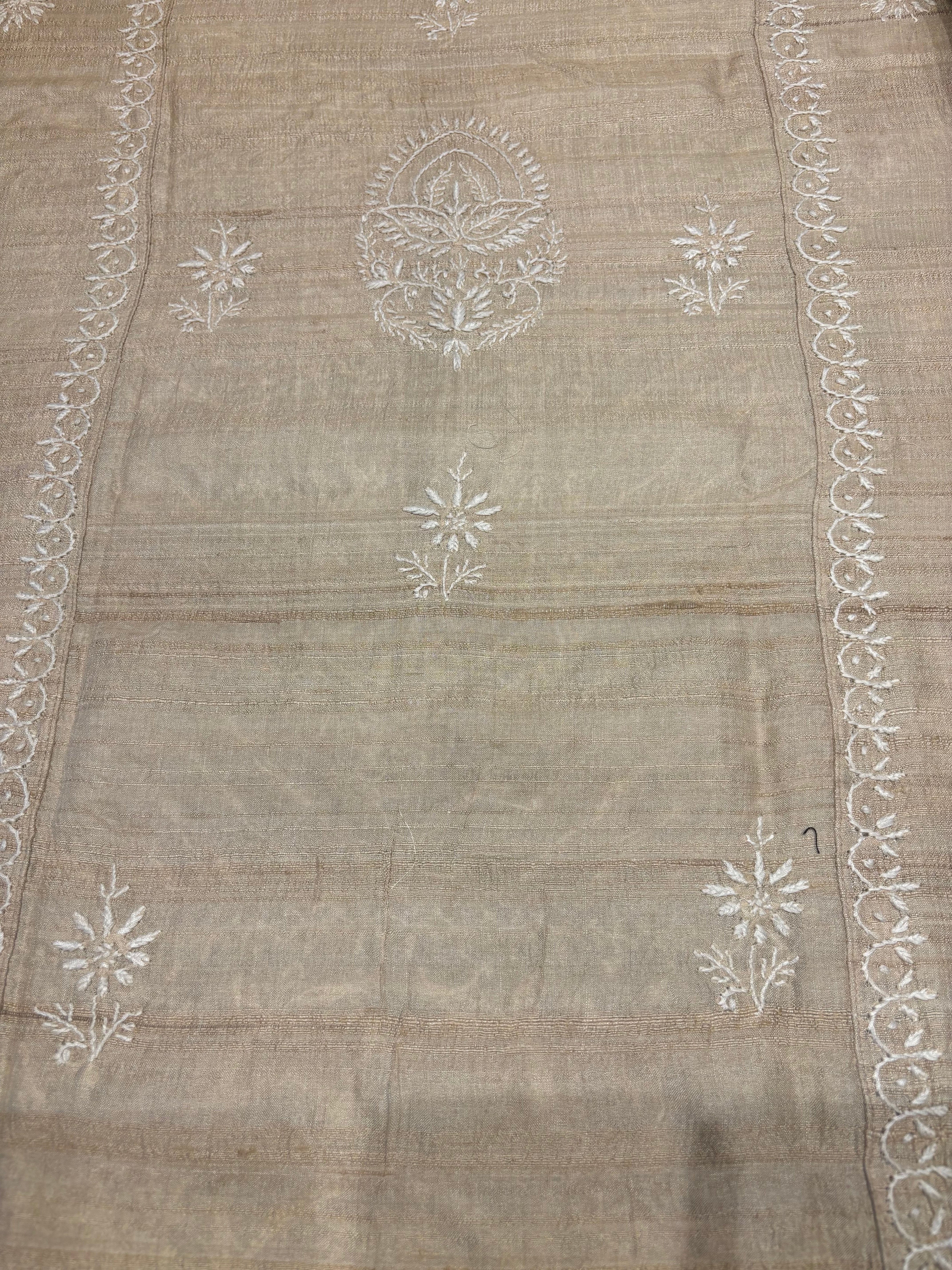 Dyeable Silk Chikankari Kurta and Dupatta