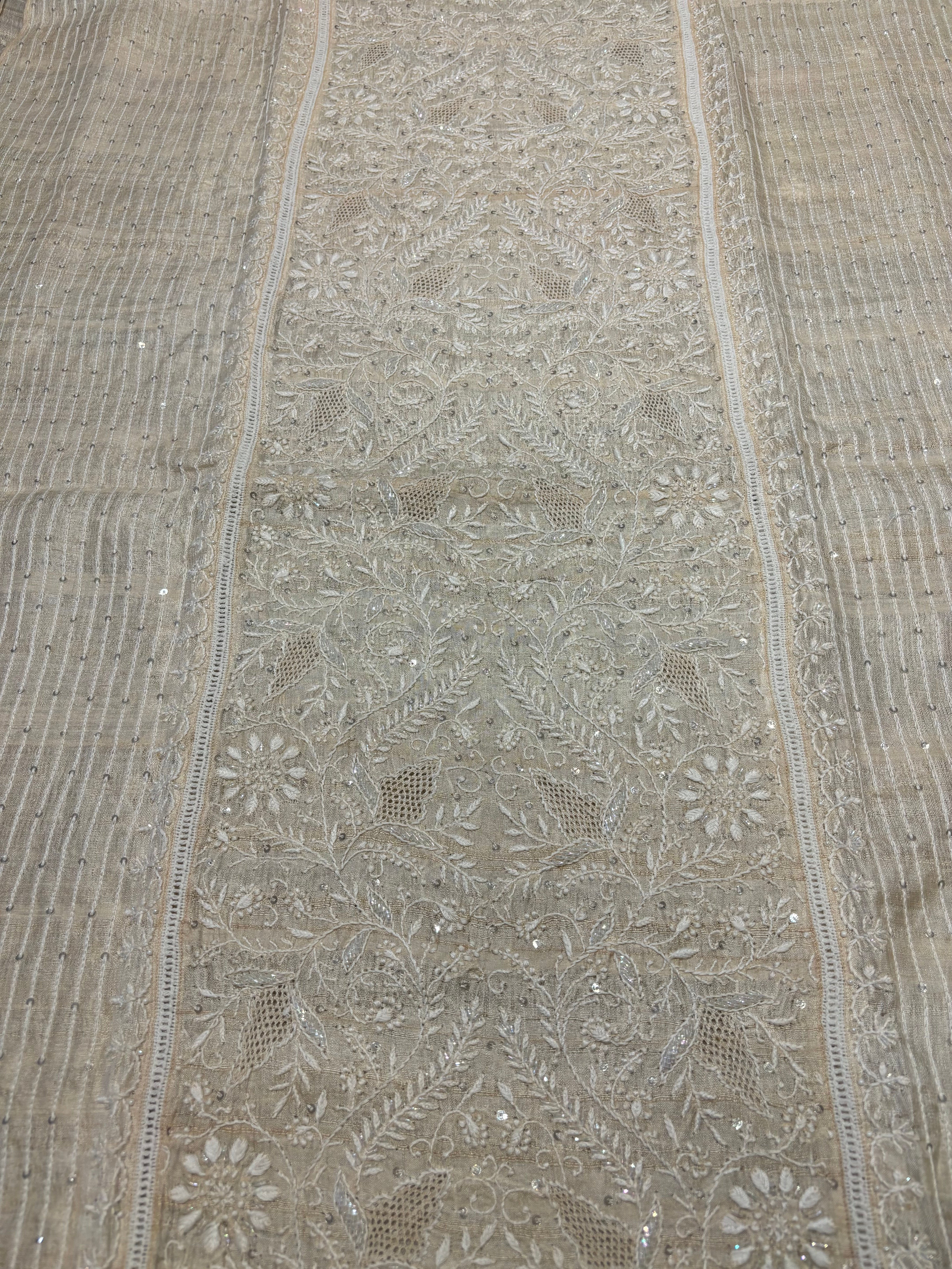 Dyeable Silk Chikankari Kurta and dupatta
