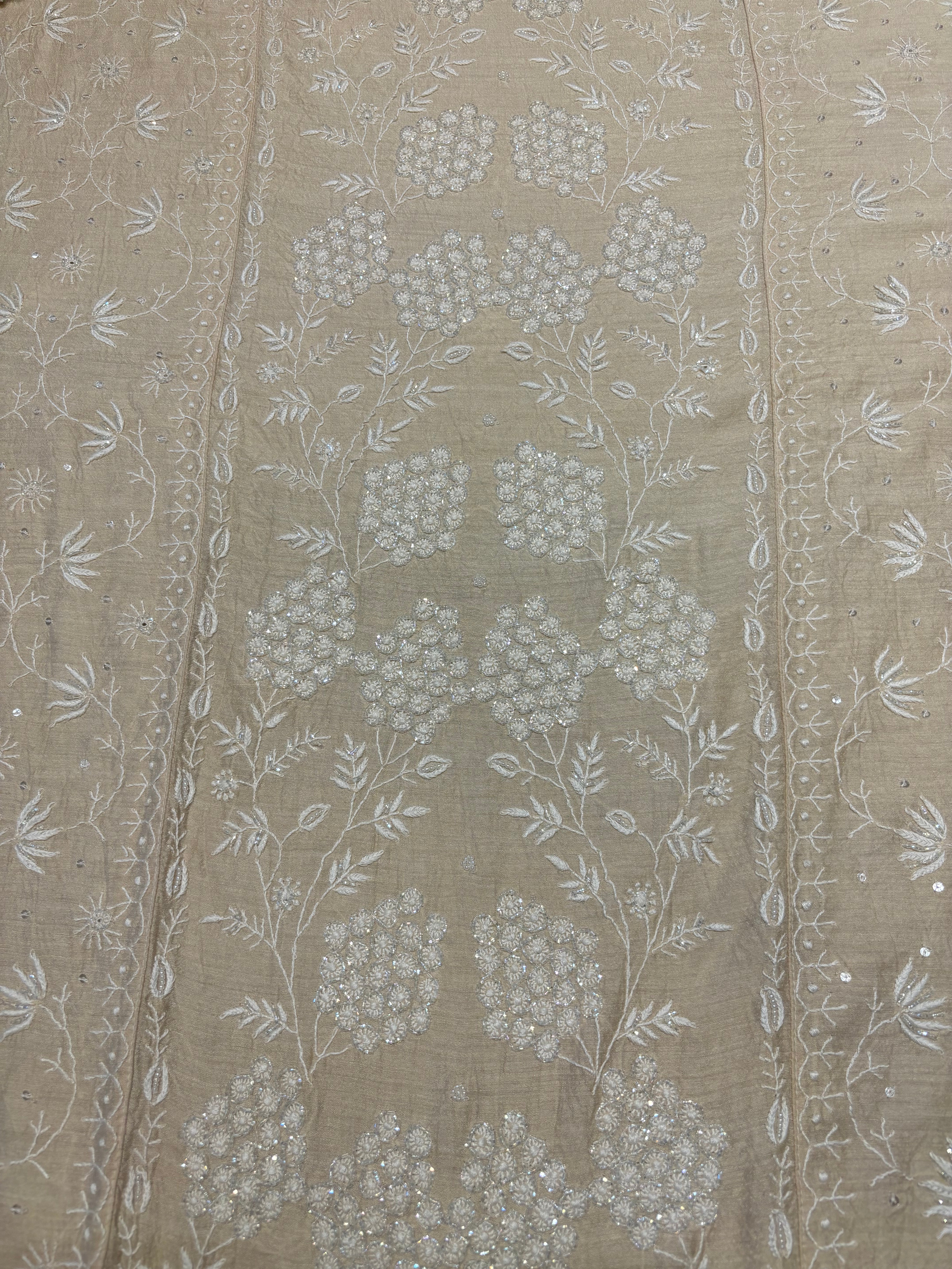 Dyeable Silk Chikankari Kurta and dupatta