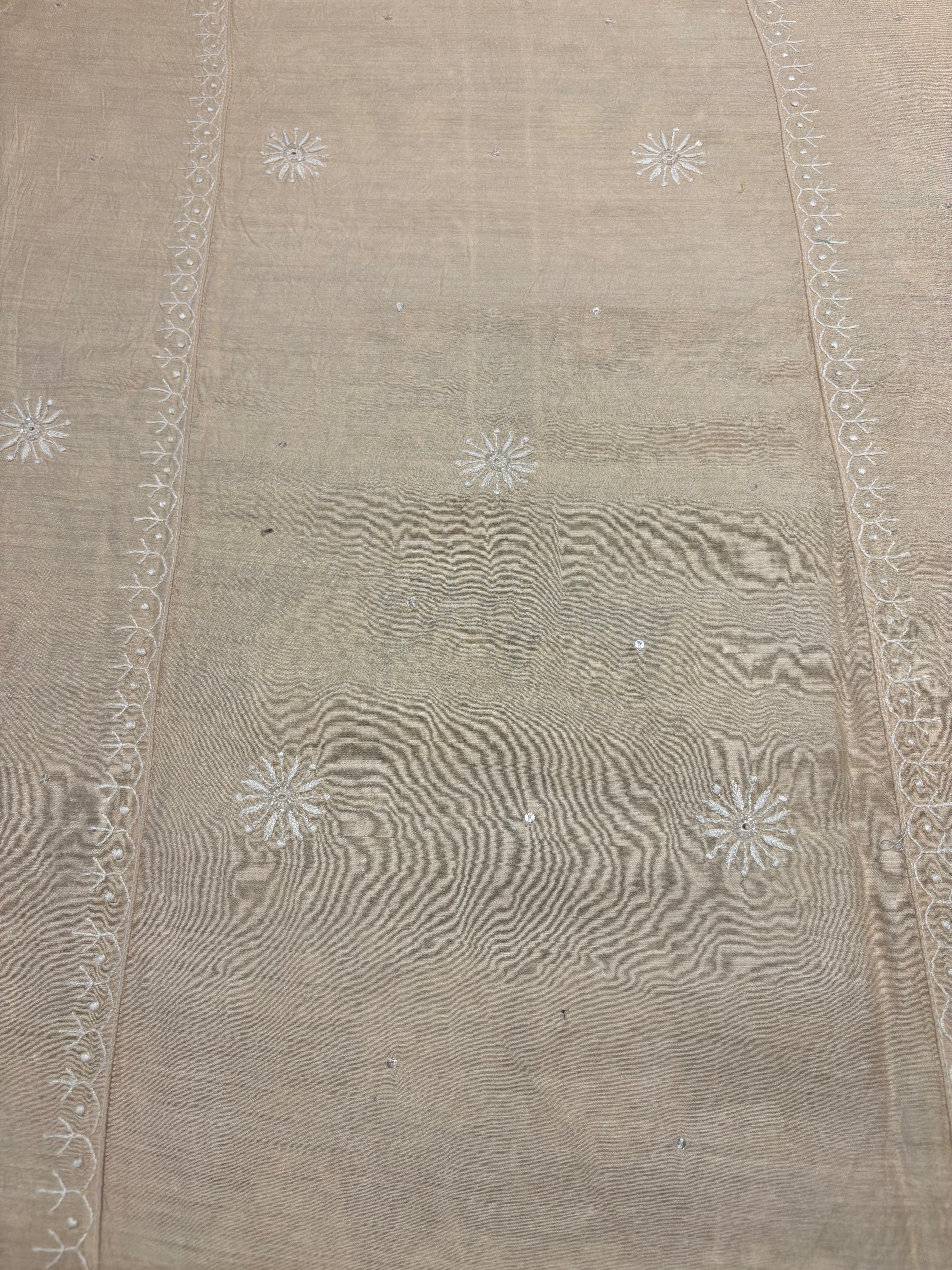 Dyeable Silk Chikankari Kurta and dupatta