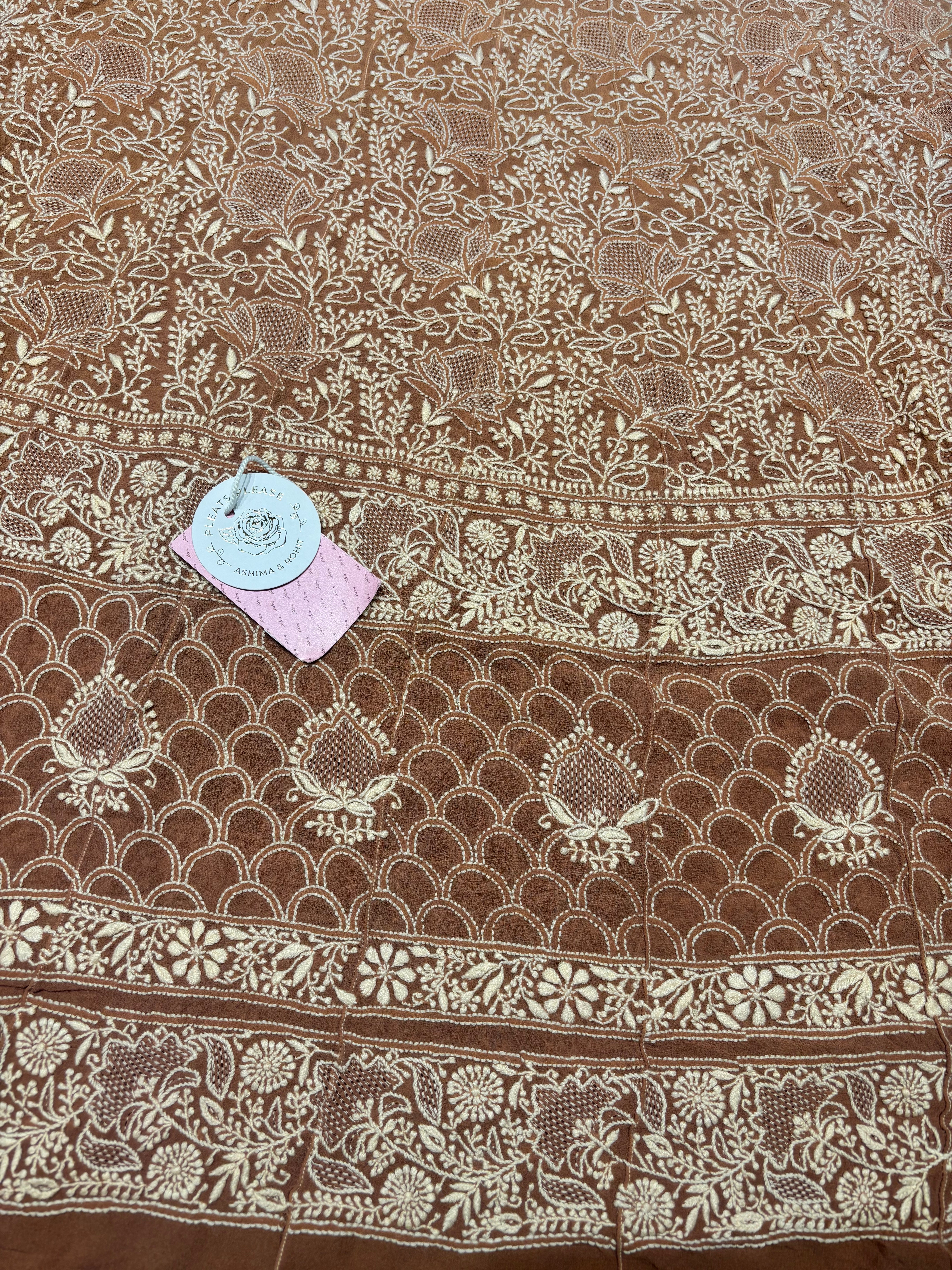 Garnet Ombre Pure & Premium Georgette Anarkali & Dupatta