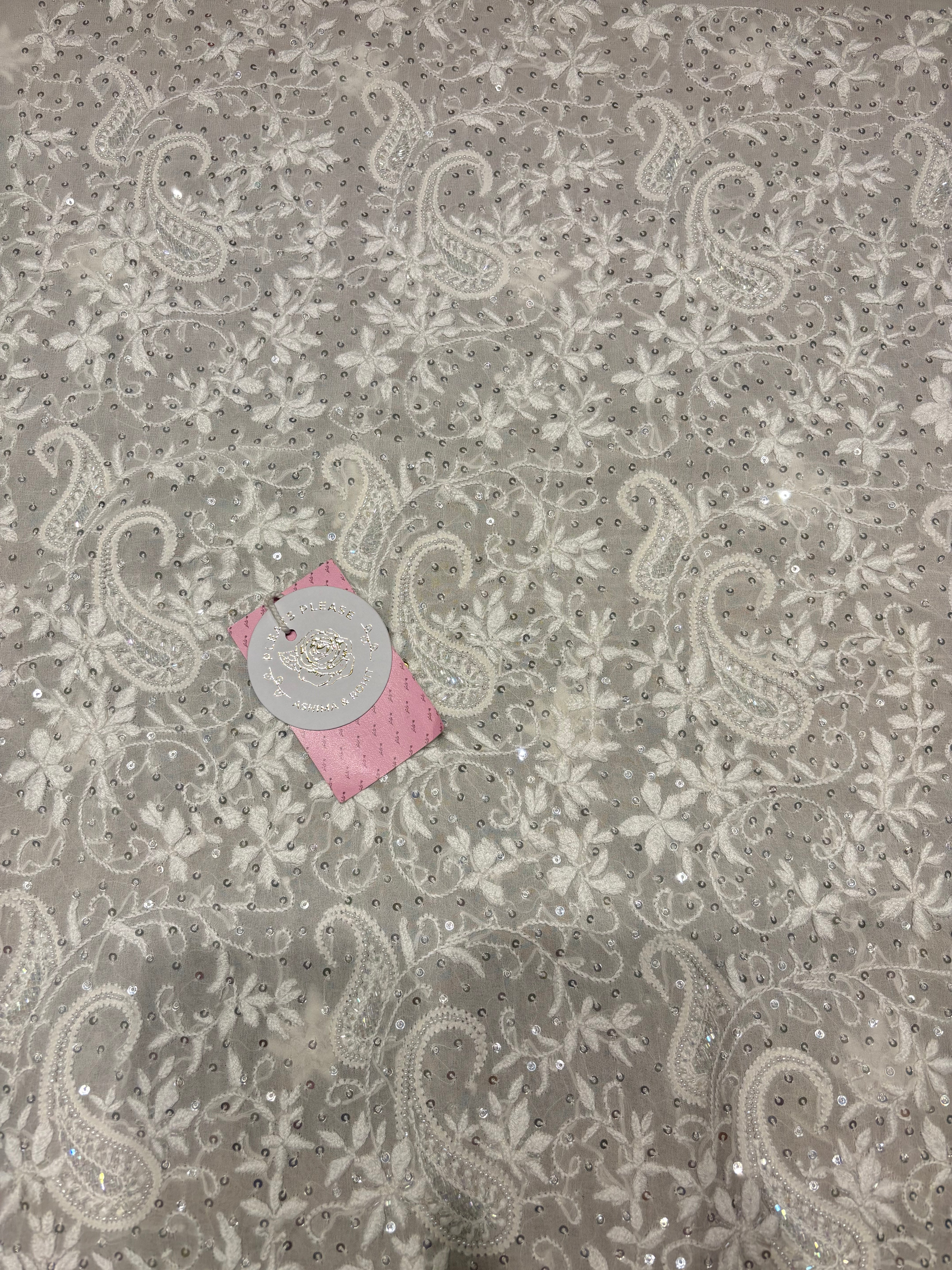 Dyeable Pure & Premium Georgette Chikankari Kurta & Chaddar Dupatta