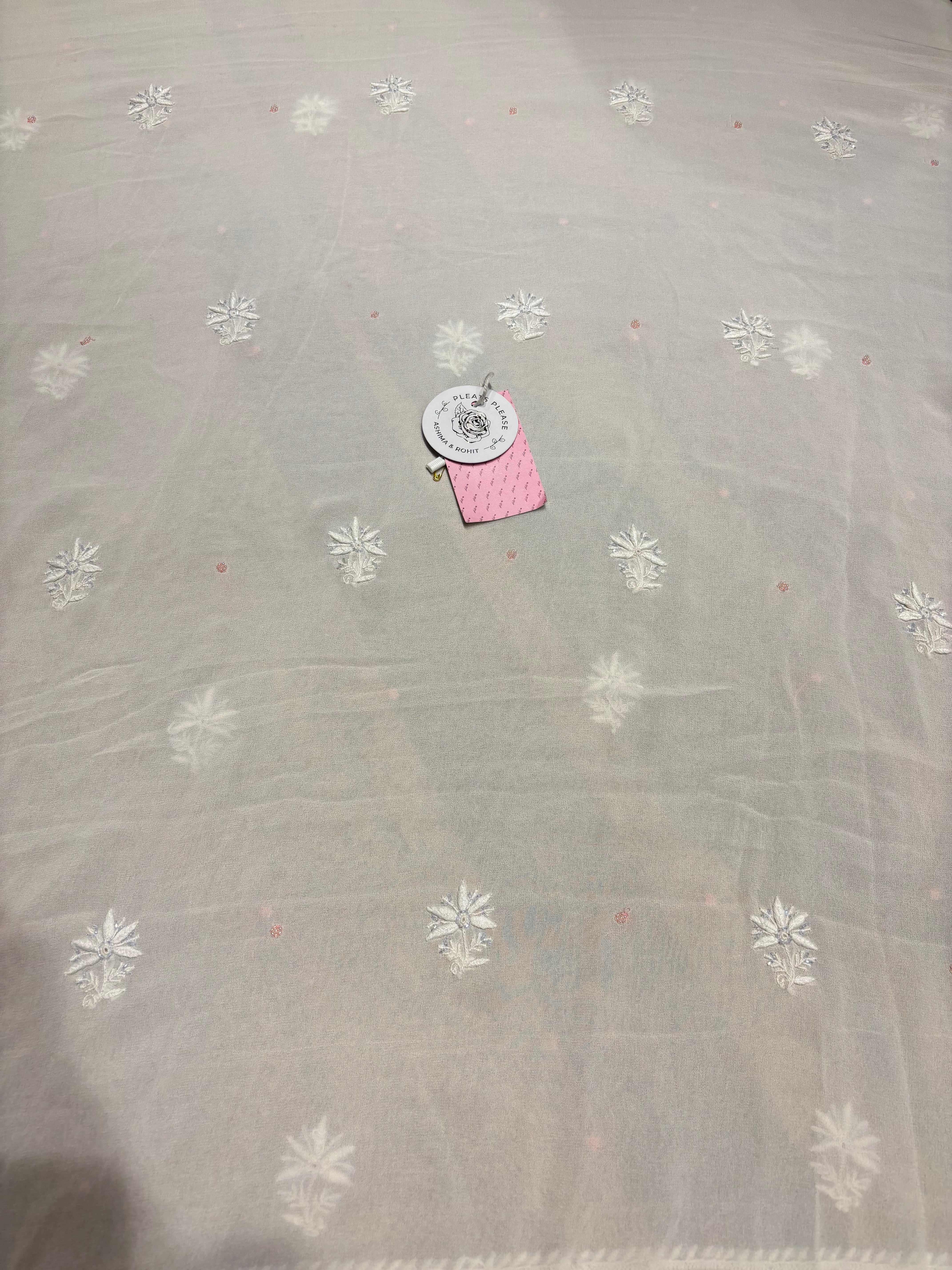 Dyeable Pure & Premium Georgette Chikankari Kurta & Dupatta