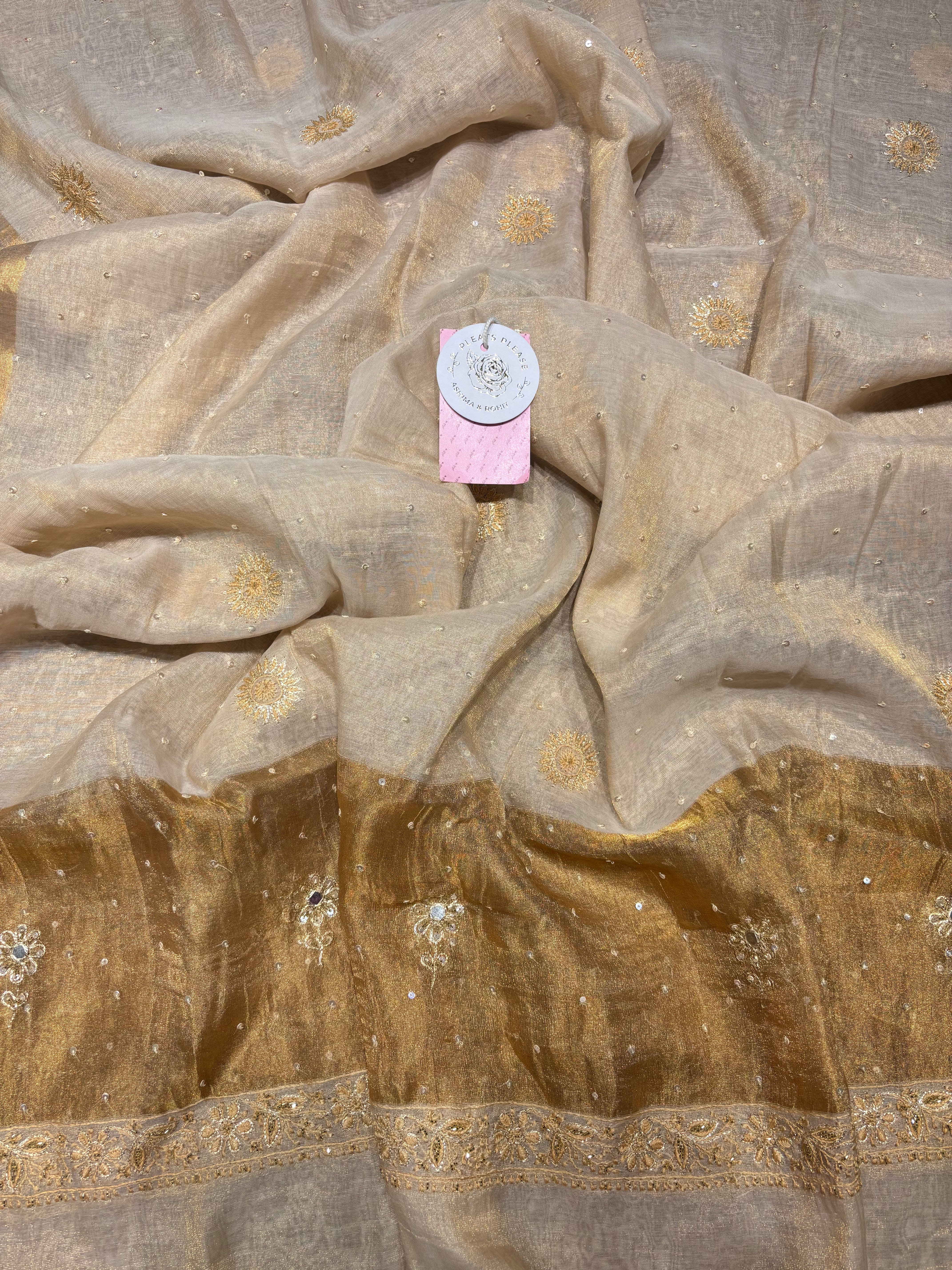 Dyeable Natural Tissue Chikankari Anarkali and Dupatta