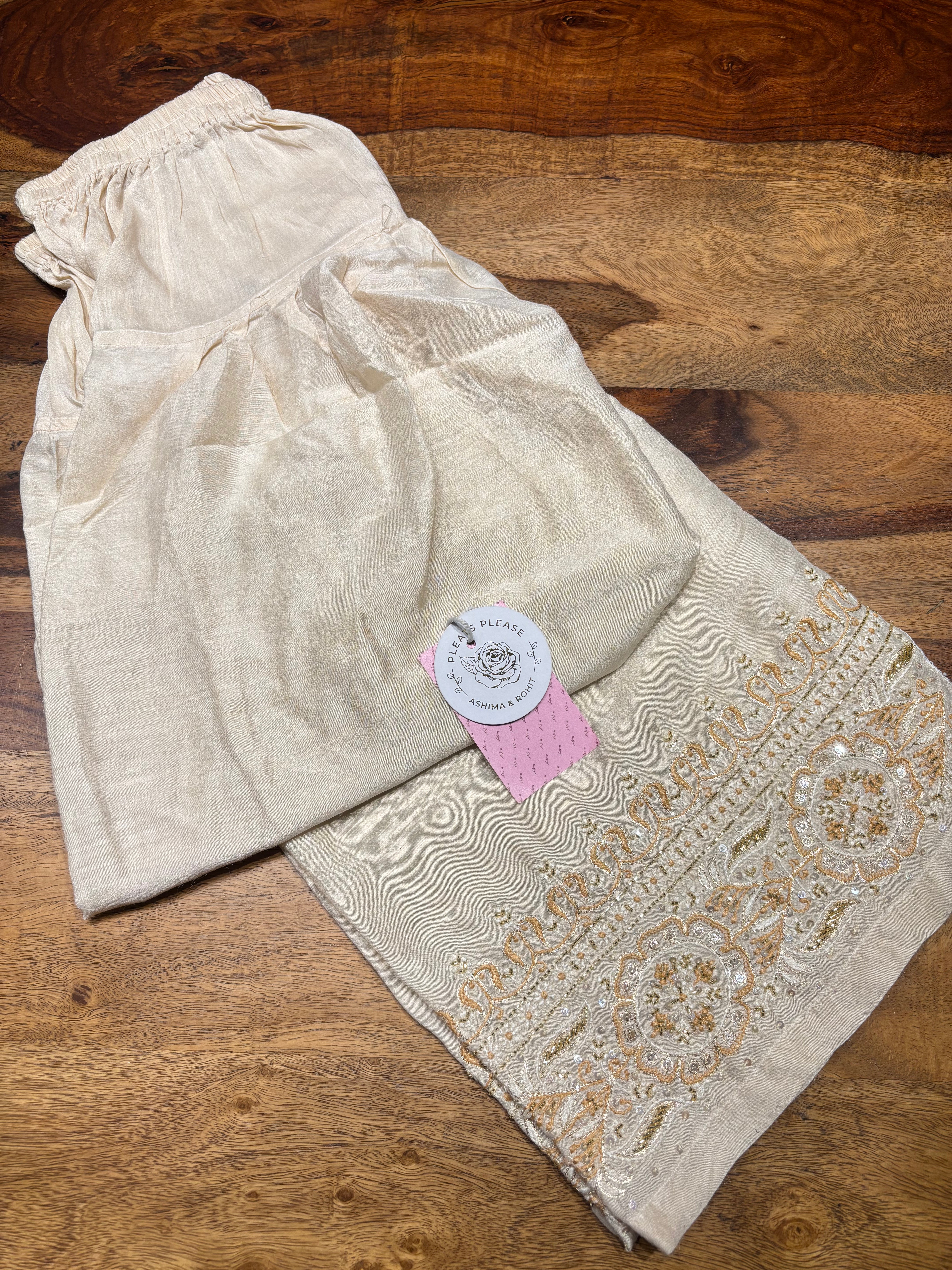 Dyeable Pure & Premium Munga Silk Chikankari A line Anarkali ,Dupatta & Bottom