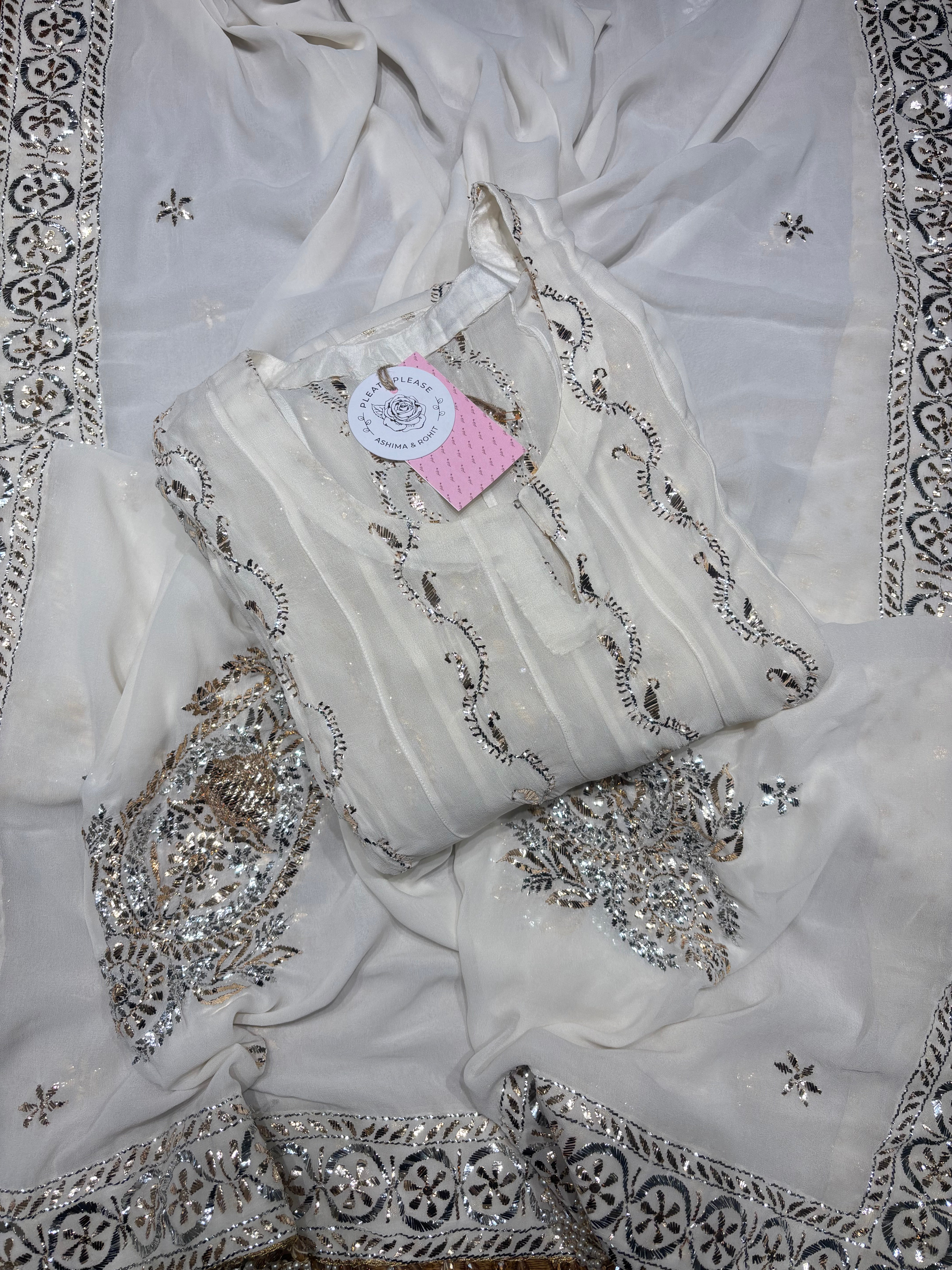 Dyeable Pure & Premium Georgette Badla Anarkali & Dupatta