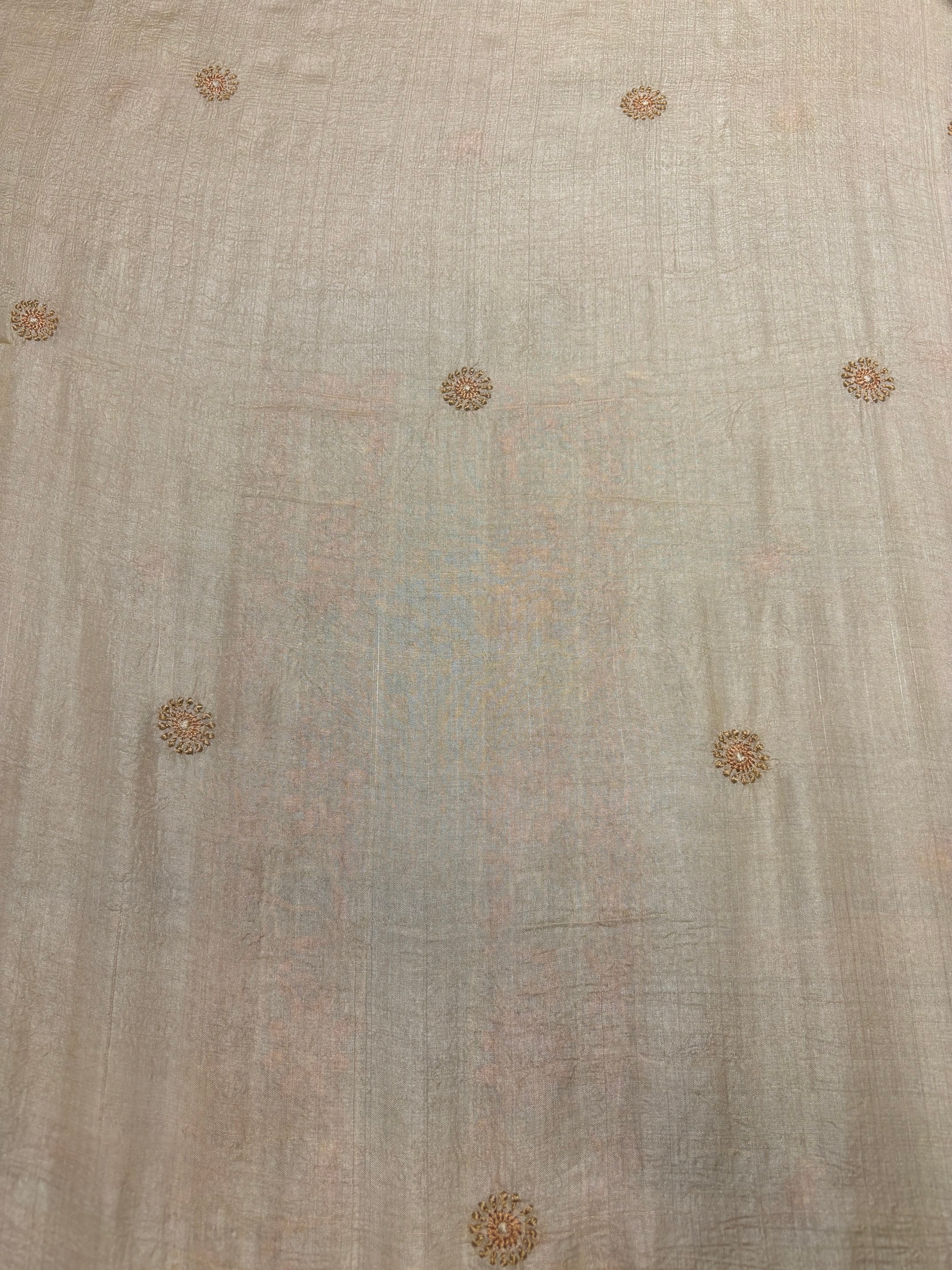 Dyeable Tussar Silk Chikankari Men's Kurta