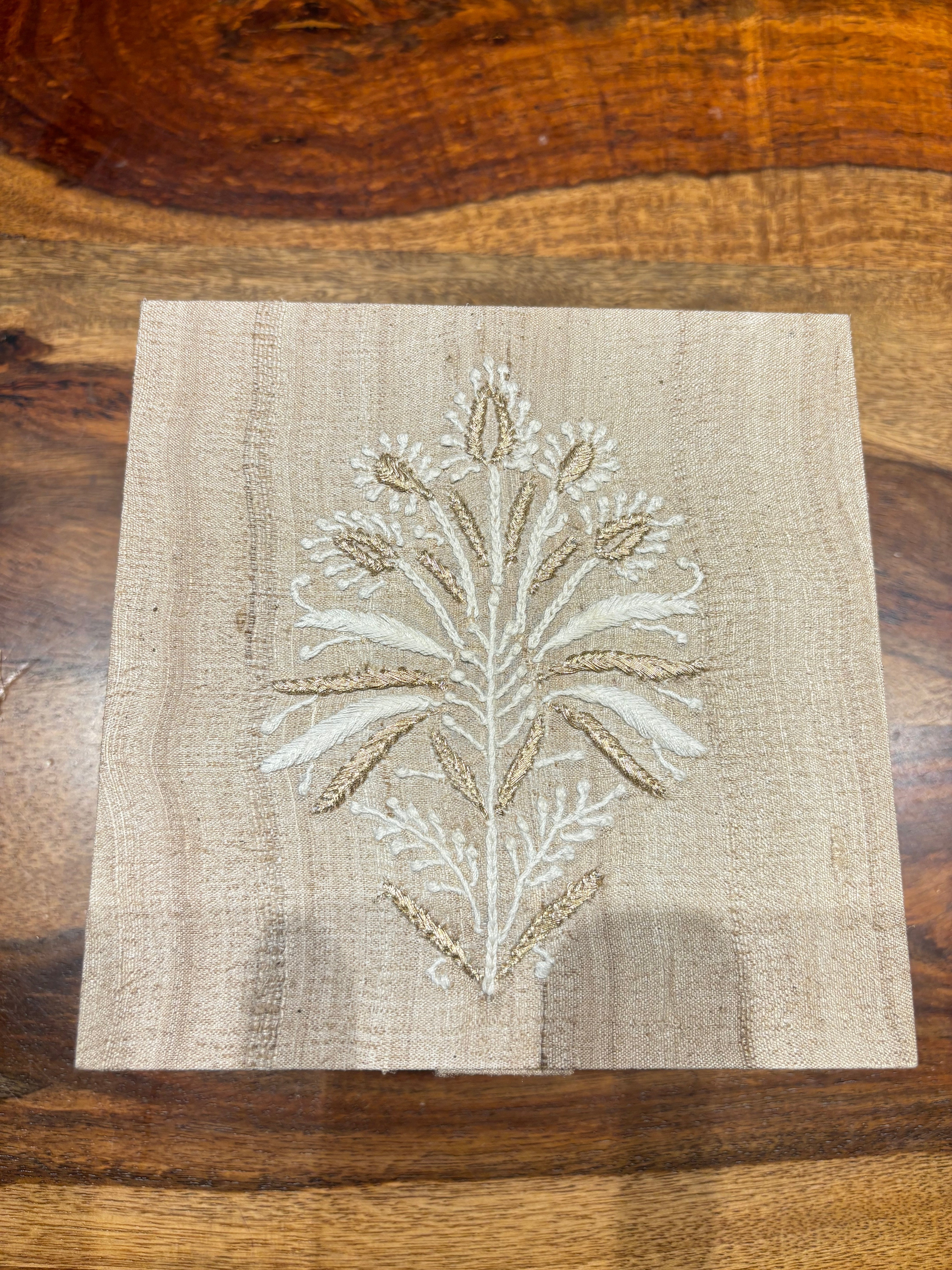 Fawn Chikankari Jewelry Box