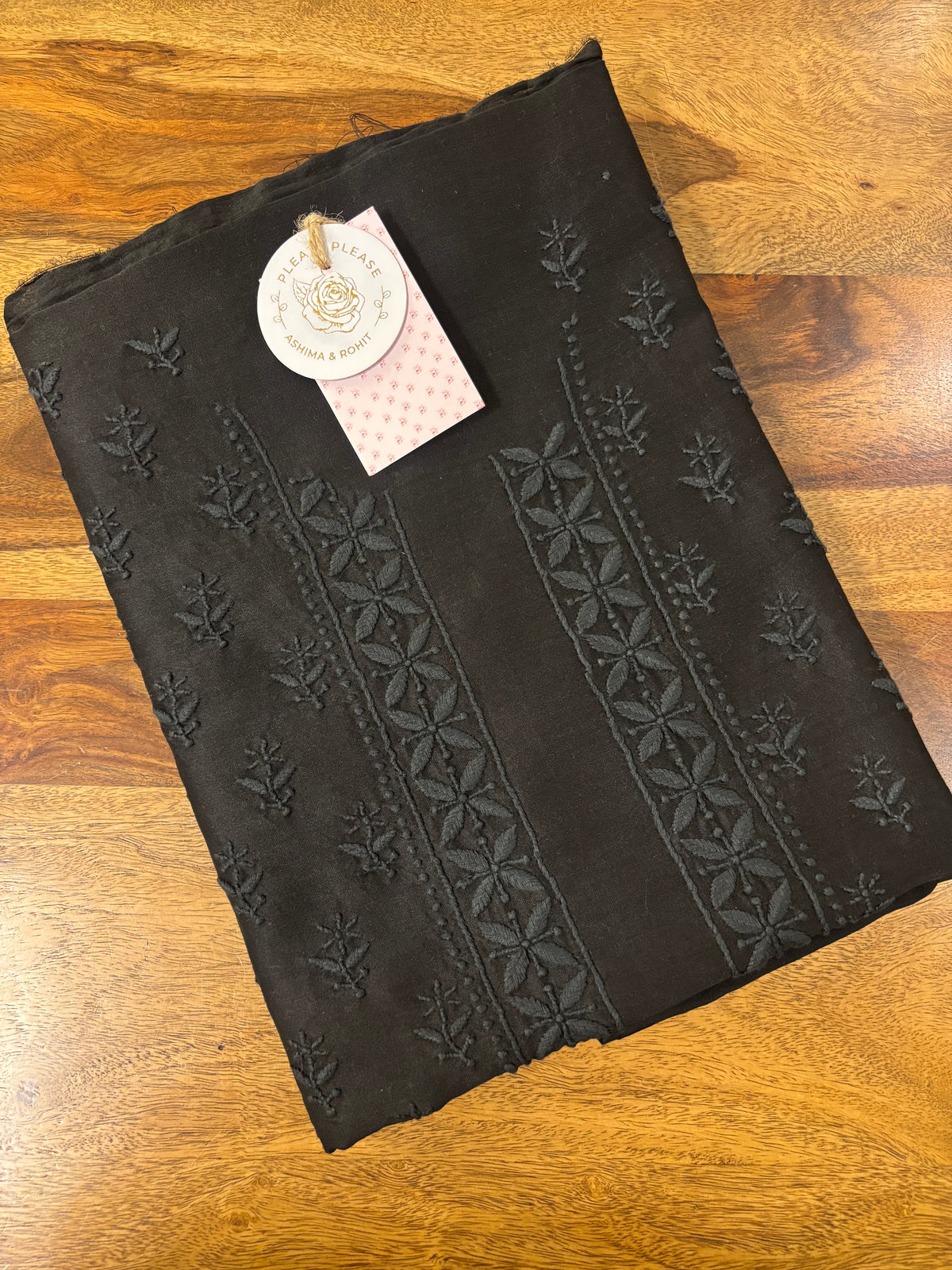 Black Chanderi Silk Chikankari Men’s Kurta