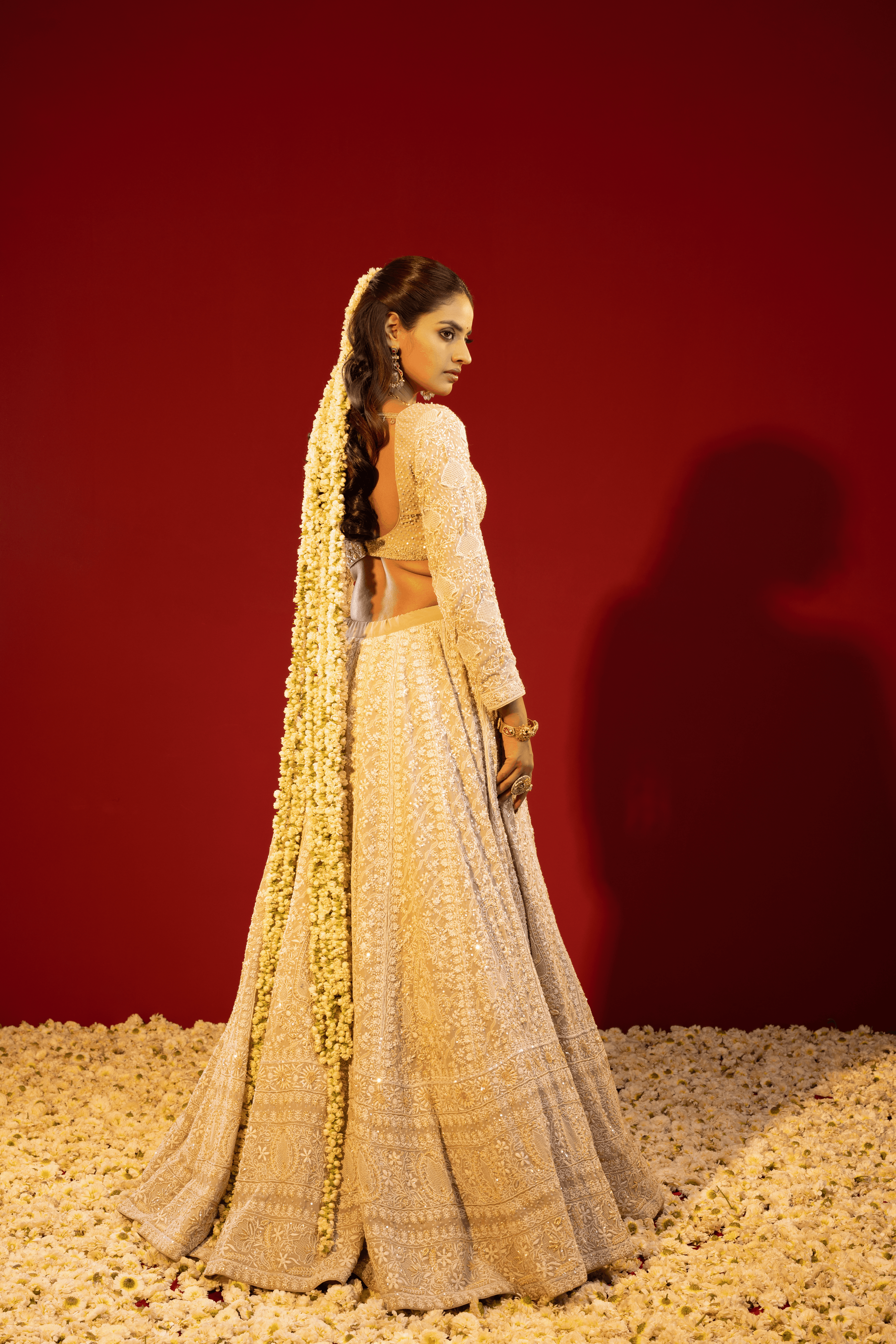 Brown Pure And Premium Georgette Lehenga