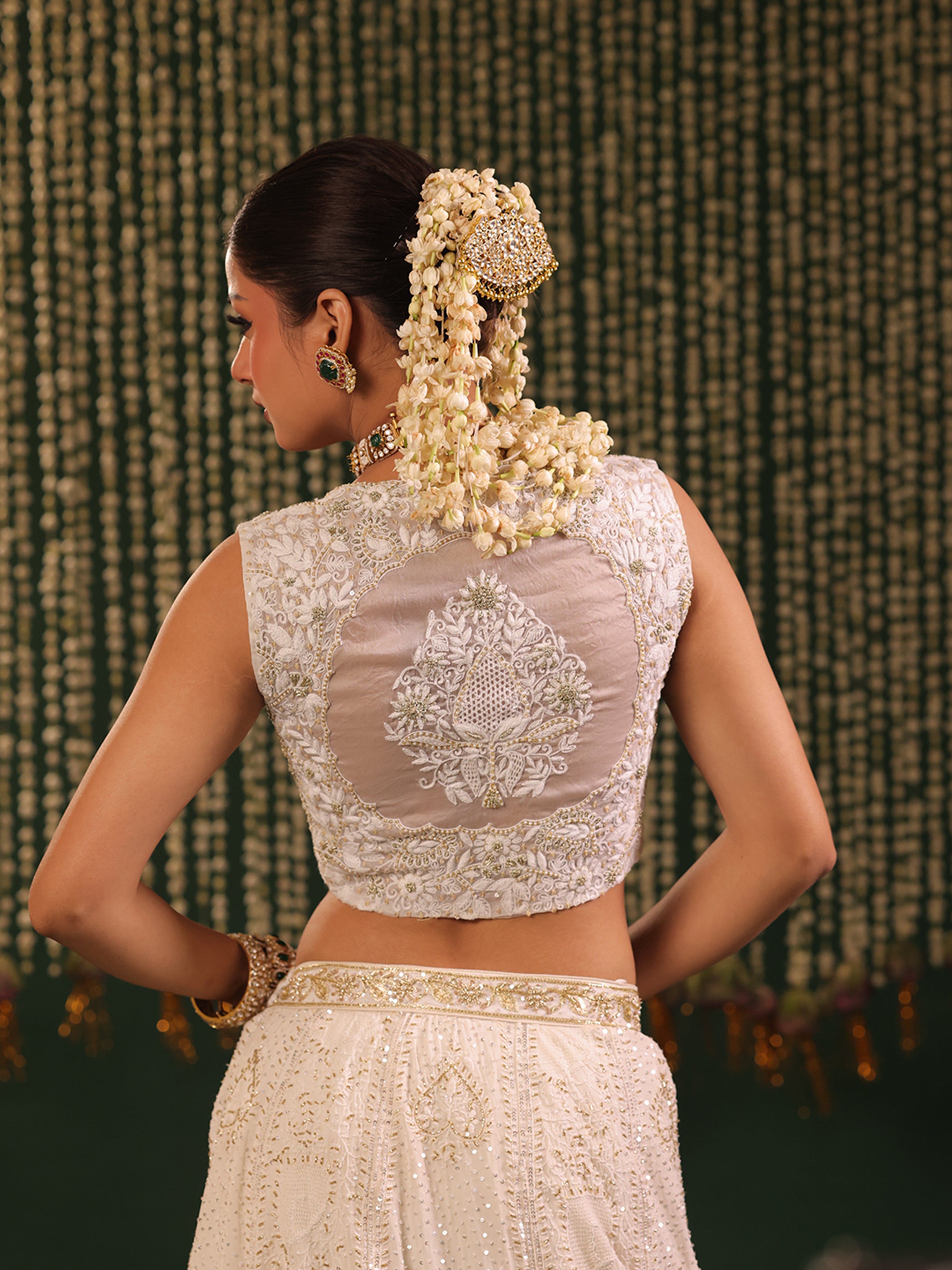 Ivory Pure and Premium Georgette Lehenga and Dupatta Set