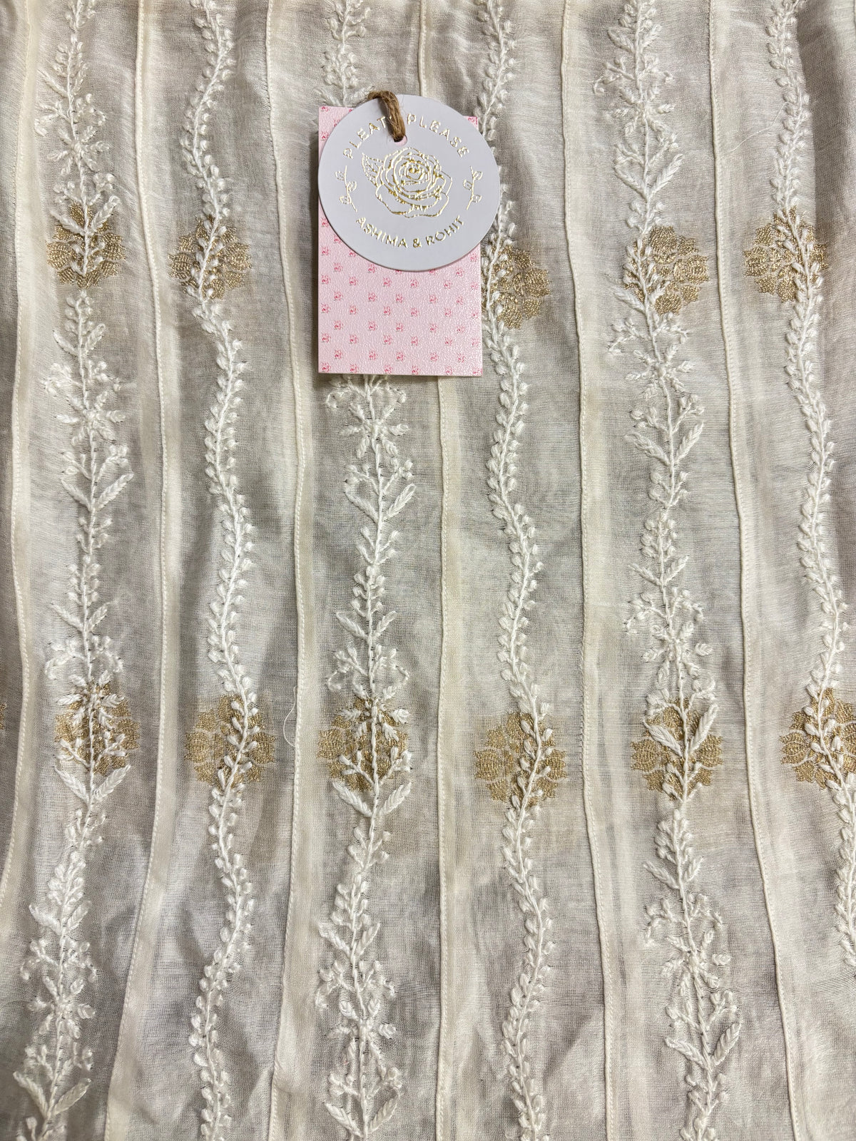 Dyeable Chanderi Silk Chikankari Flared Co-Ord Set