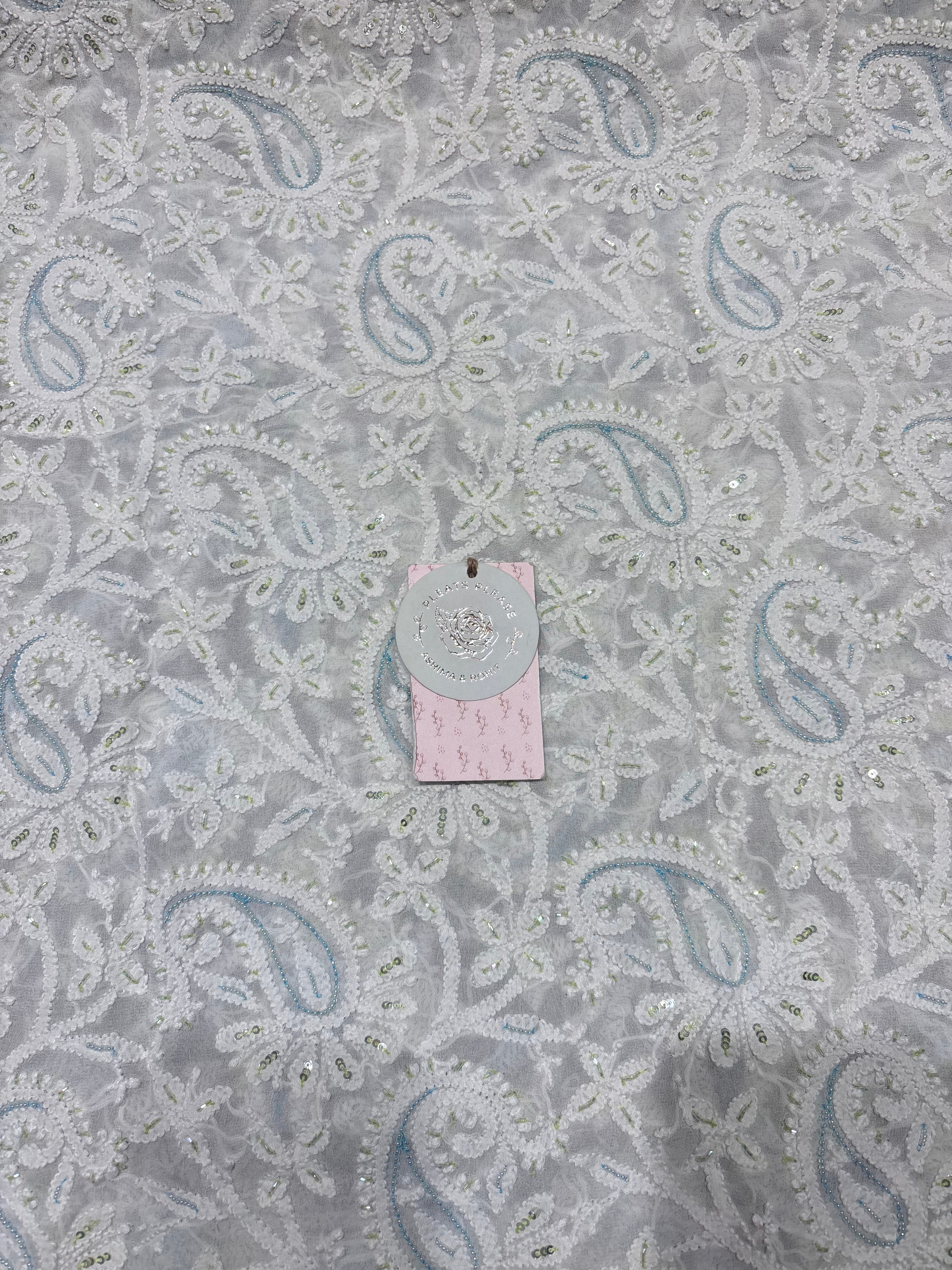 Dyeable Pure & Premium Georgette Chikankari Dupatta