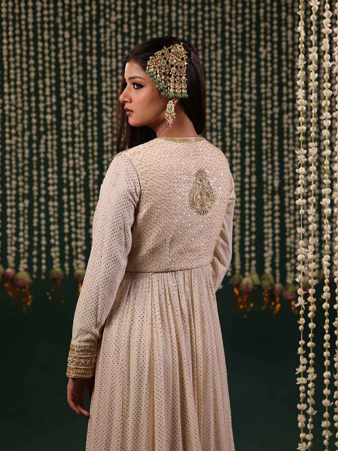 Ivory Pure and Premium Georgette Anarkali and Dupatta