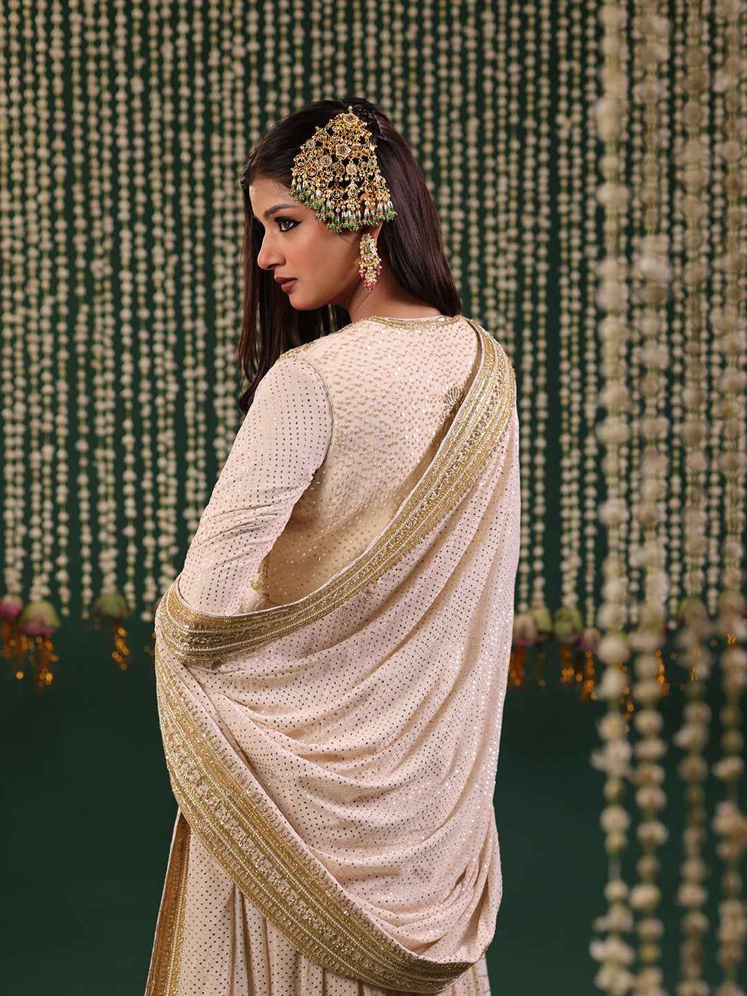 Ivory Pure and Premium Georgette Anarkali and Dupatta
