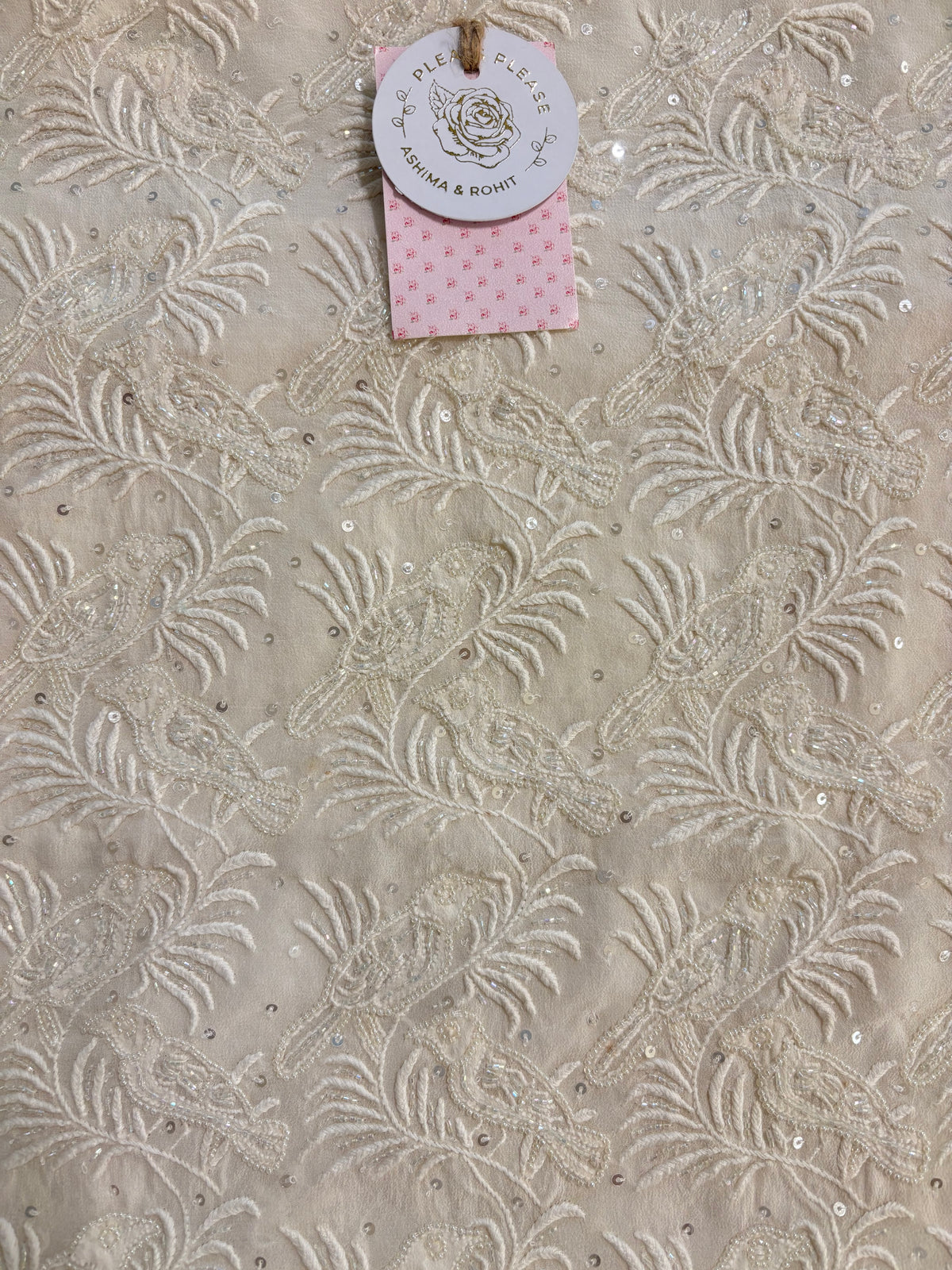 Dyeable Pure Georgette Chikankari Kurta & Dupatta