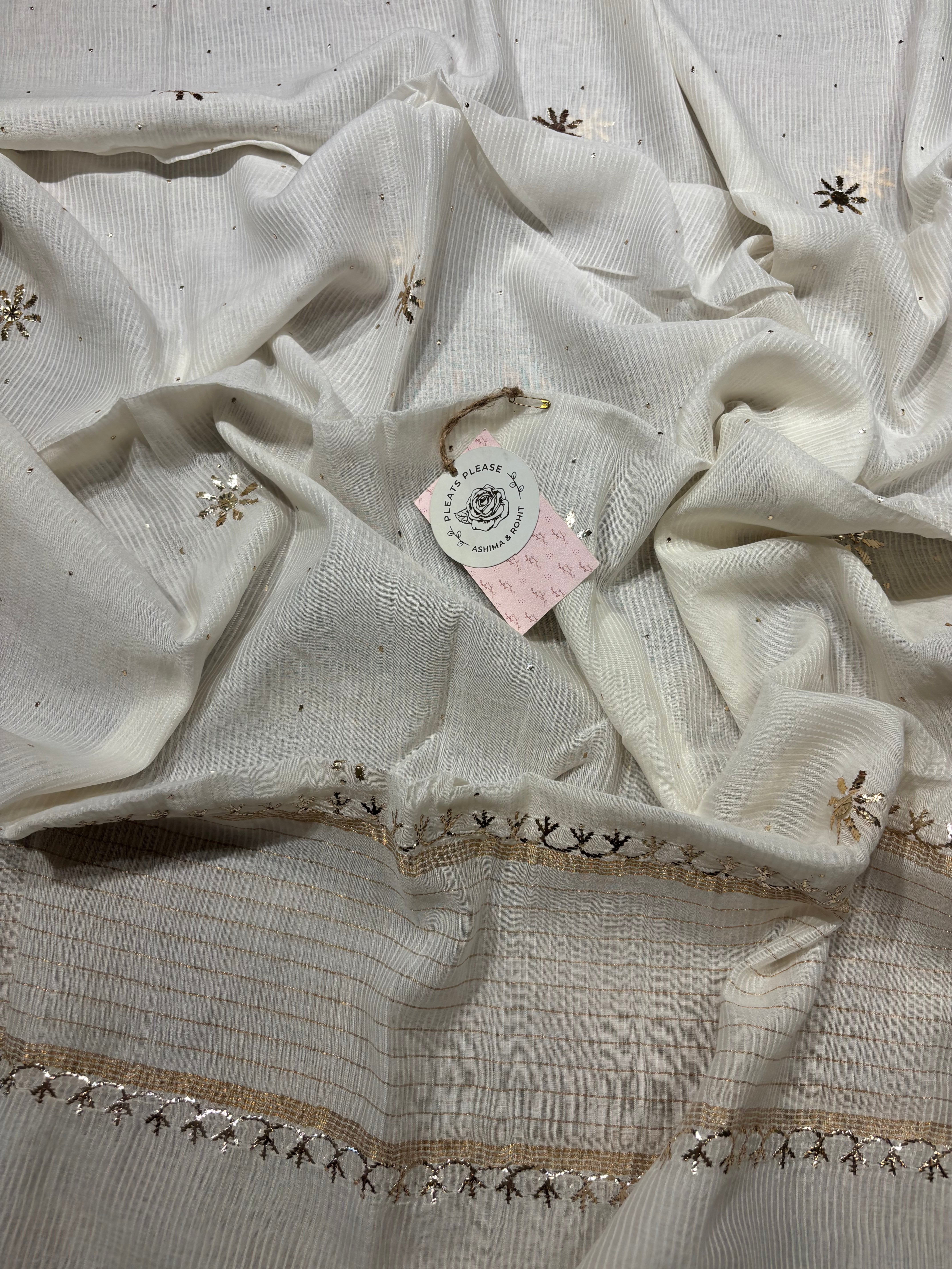 Dyeable Chanderi Silk Mukaish Kurta and Dupatta set