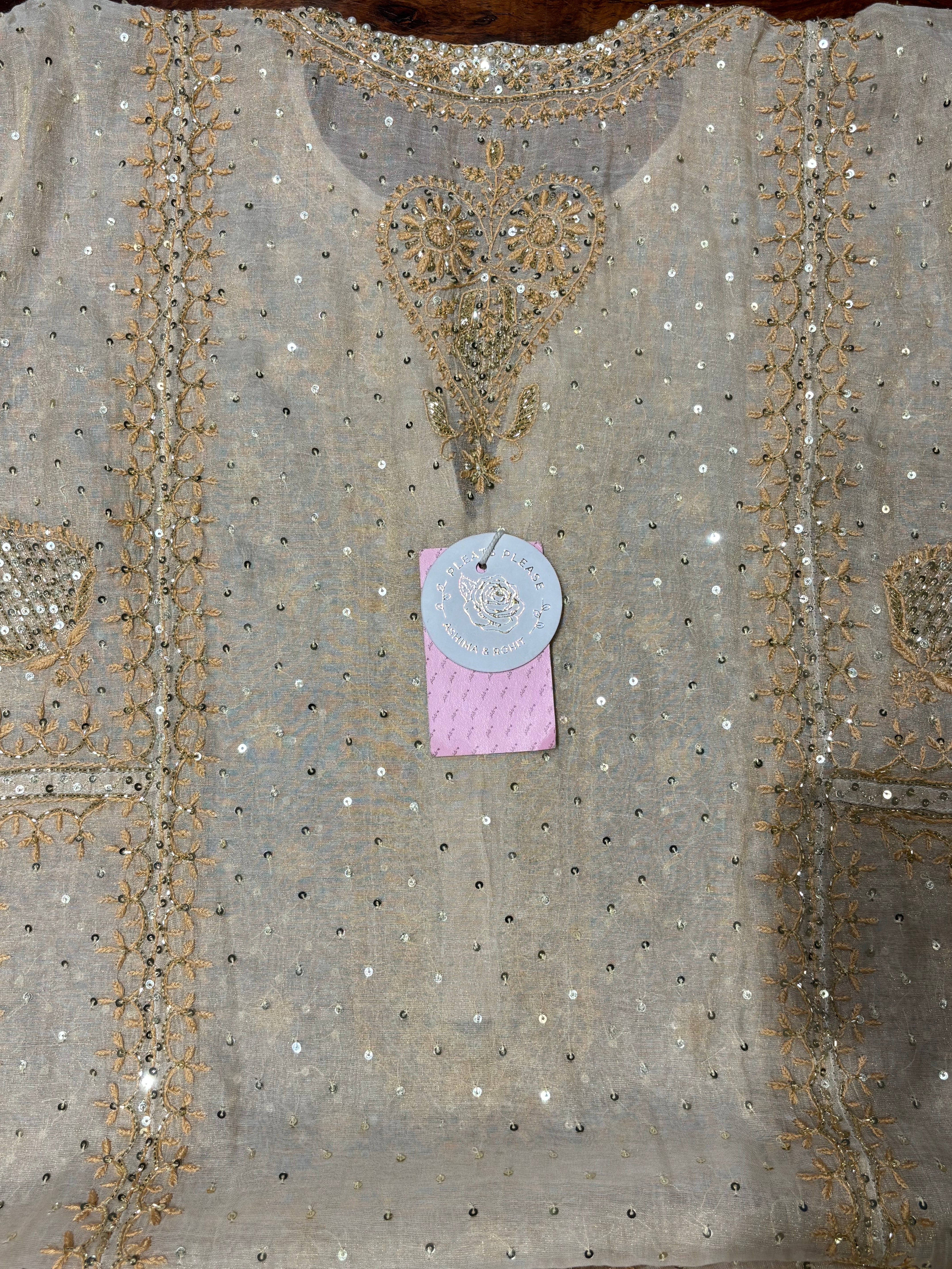 Dyeable Pure Tissue Chikankari Kurta & Dupatta