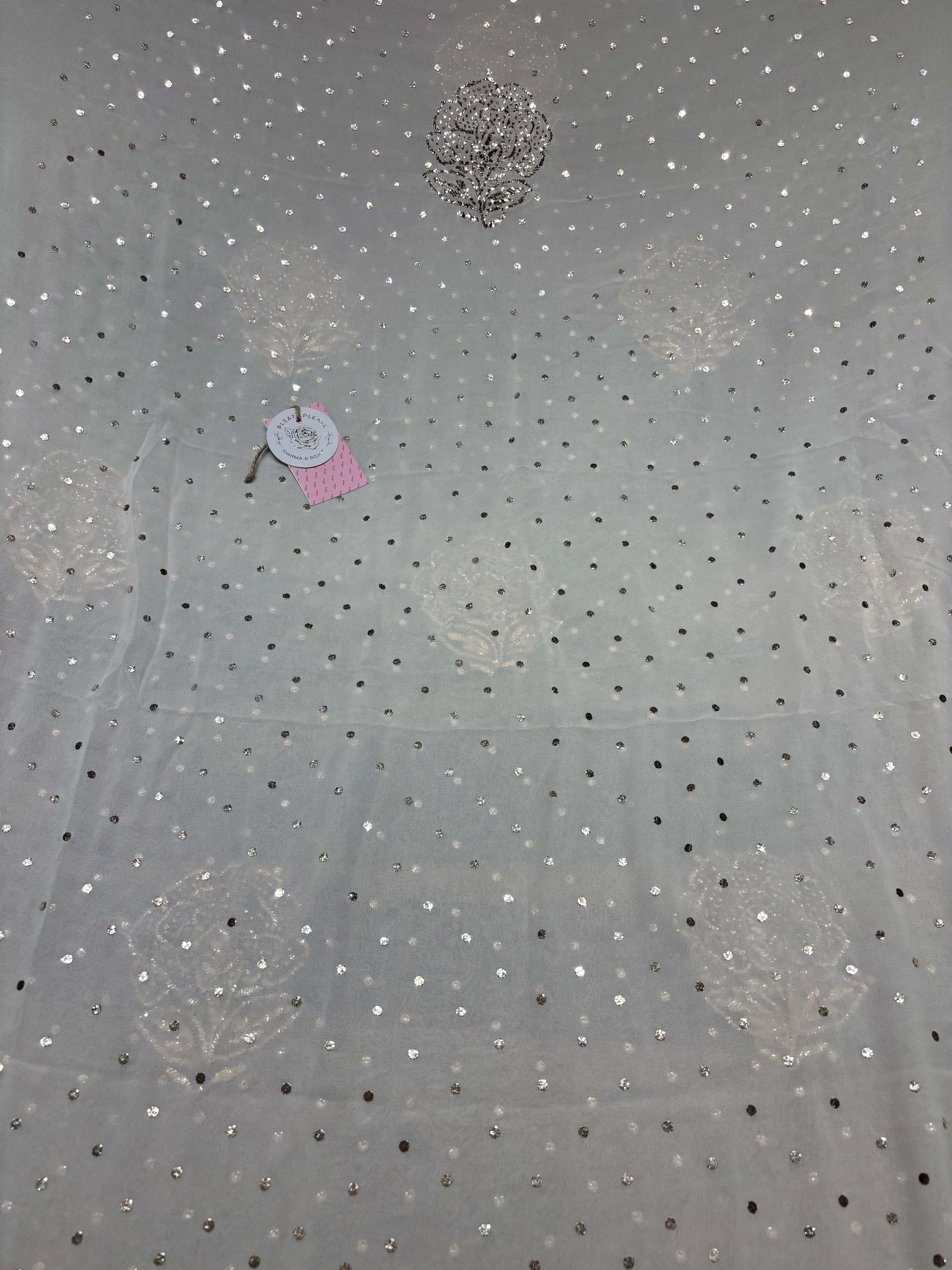 Dyeable pure and Premium Georgette Mukaish Kurta and Dupatta Set