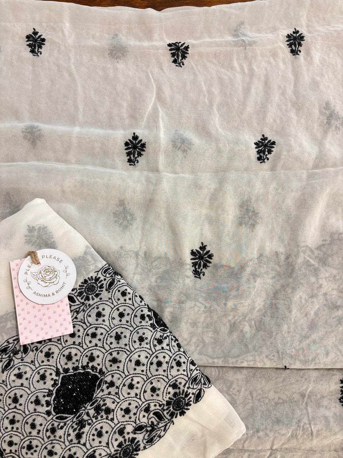 Dyeable Pure & Premium Georgette Chikankari Kurta & Dupatta