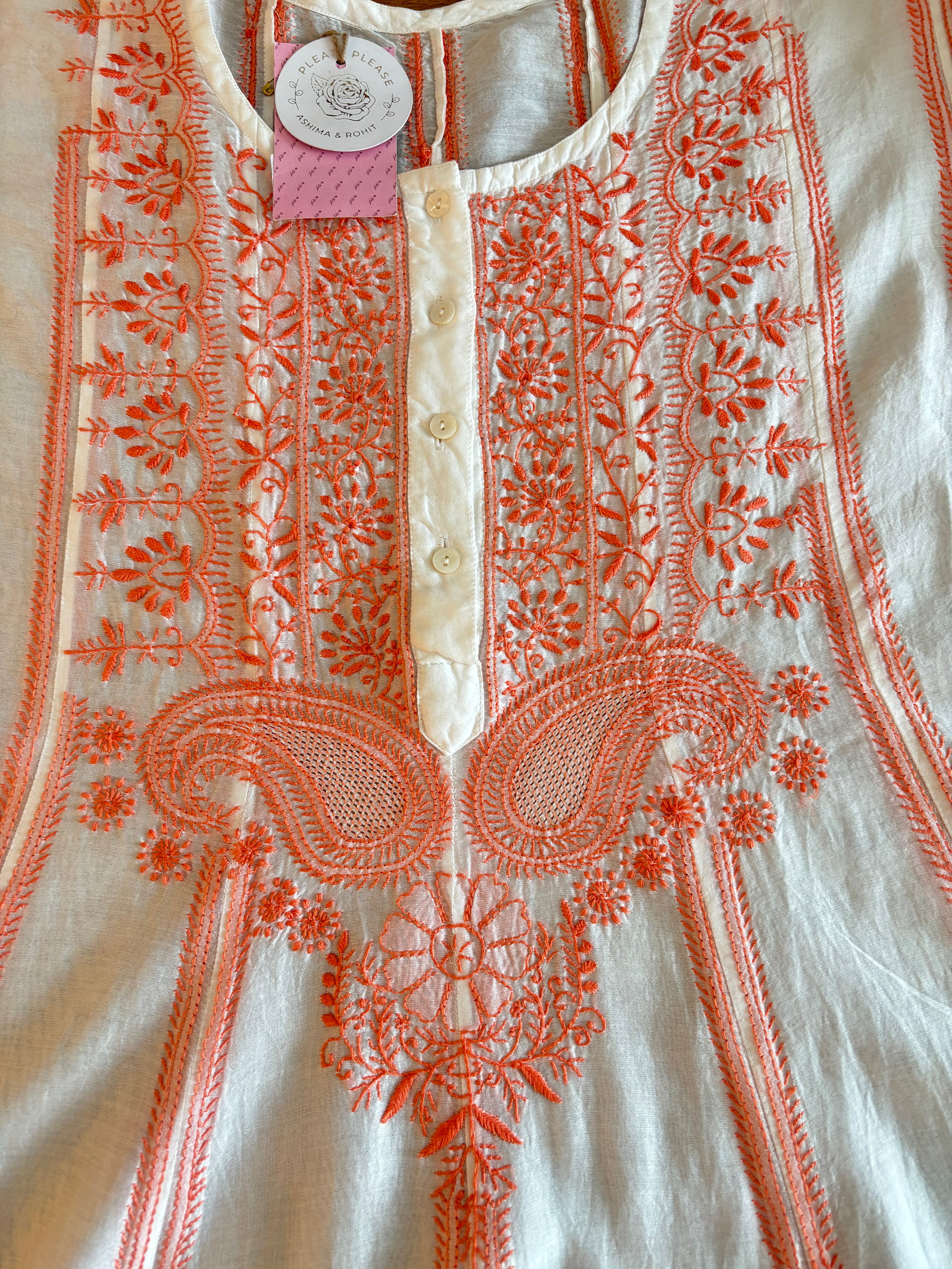 Dyeable Chanderi Chikankari Anarkali & Dupatta