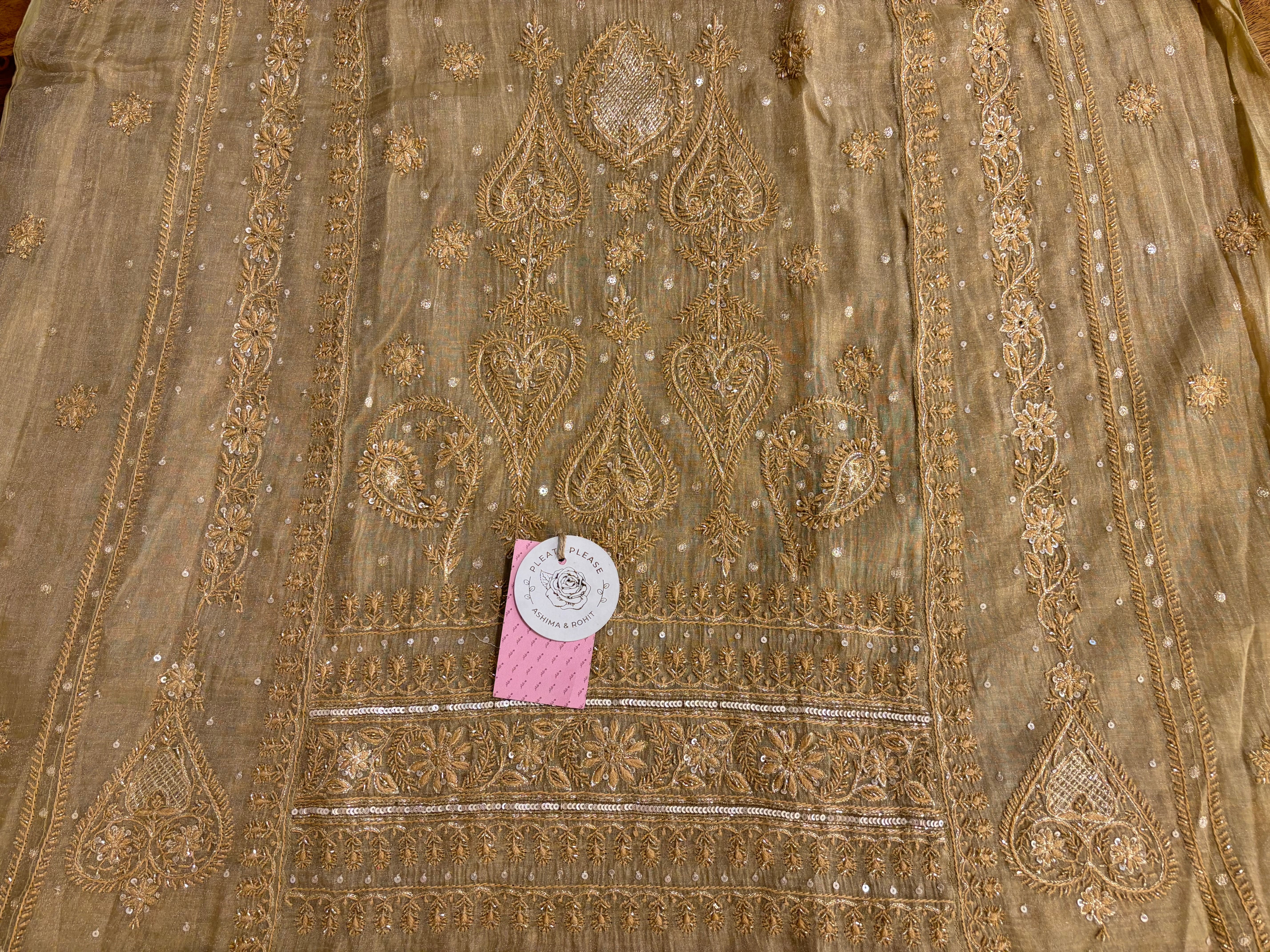 Sanddrift Pure & Premium Tissue Chikankari Kurta & Dupatta