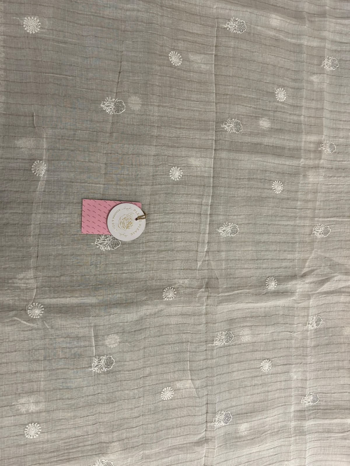 Dyeable Chanderi Silk Men’s Silver Embellished Chikankari Kurta