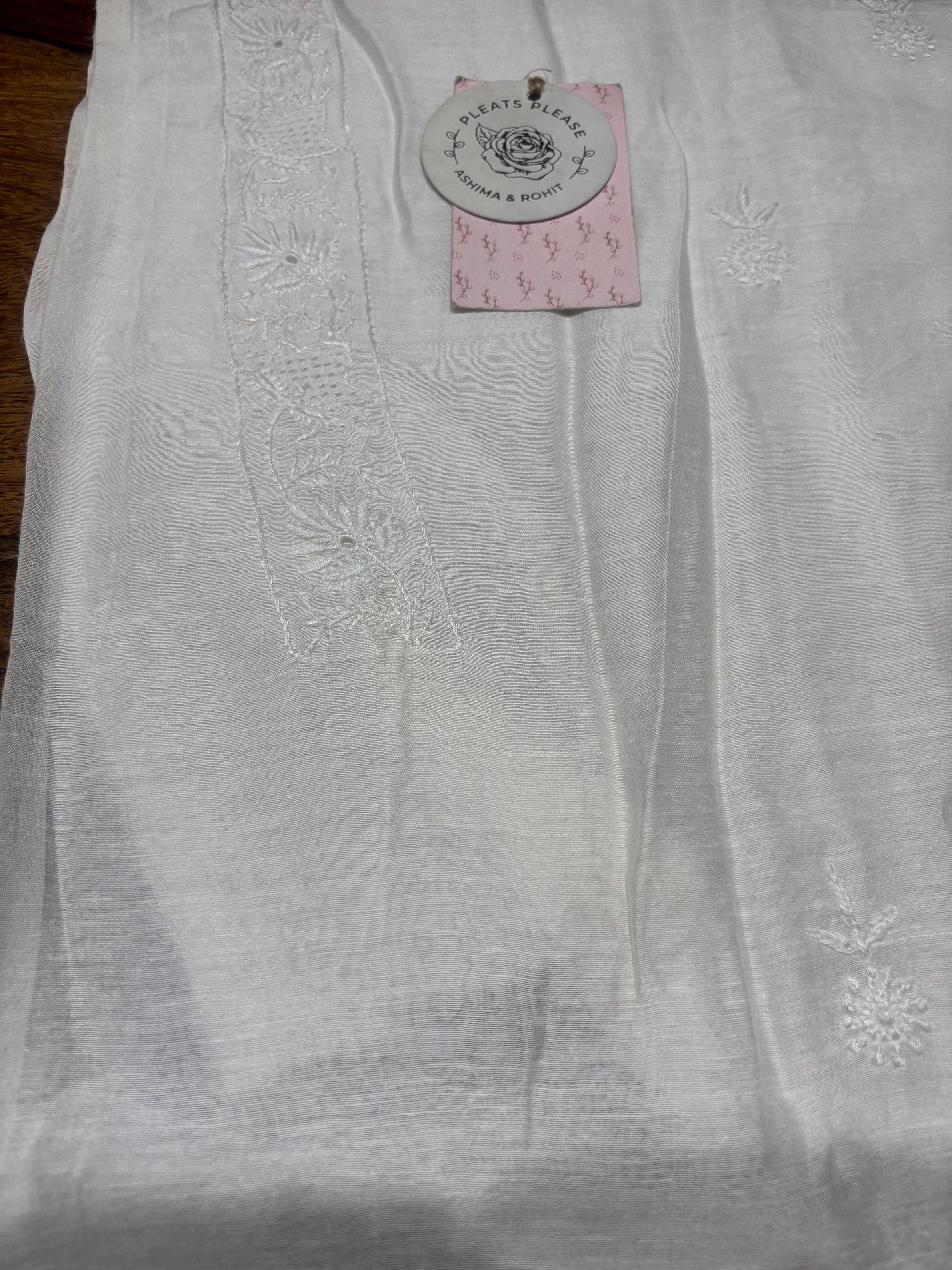 Dyeable Linen Chikankari Men’s Kurta Fabric