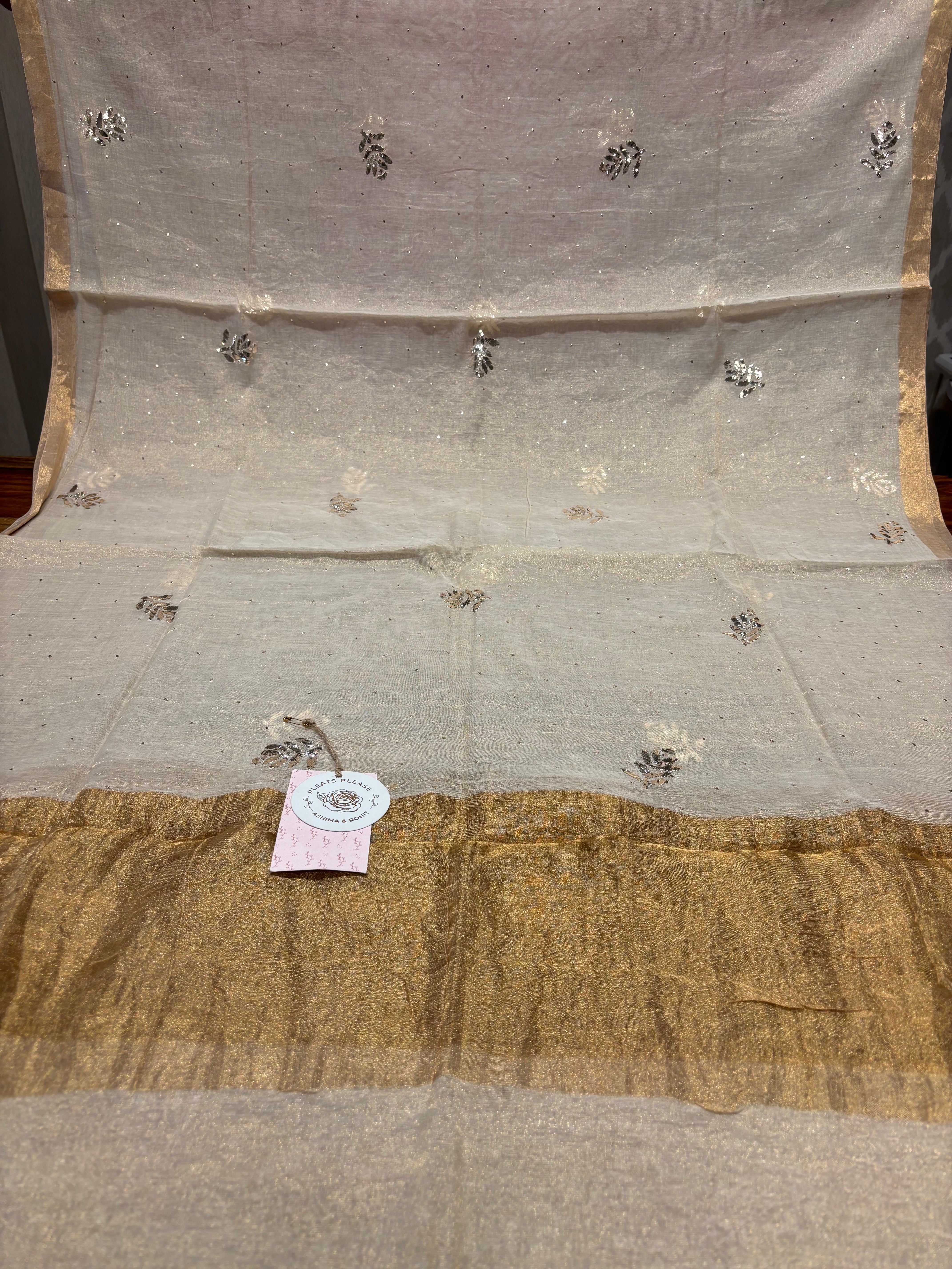 Gold Pure And Premium Tissue Mukaish Dupatta