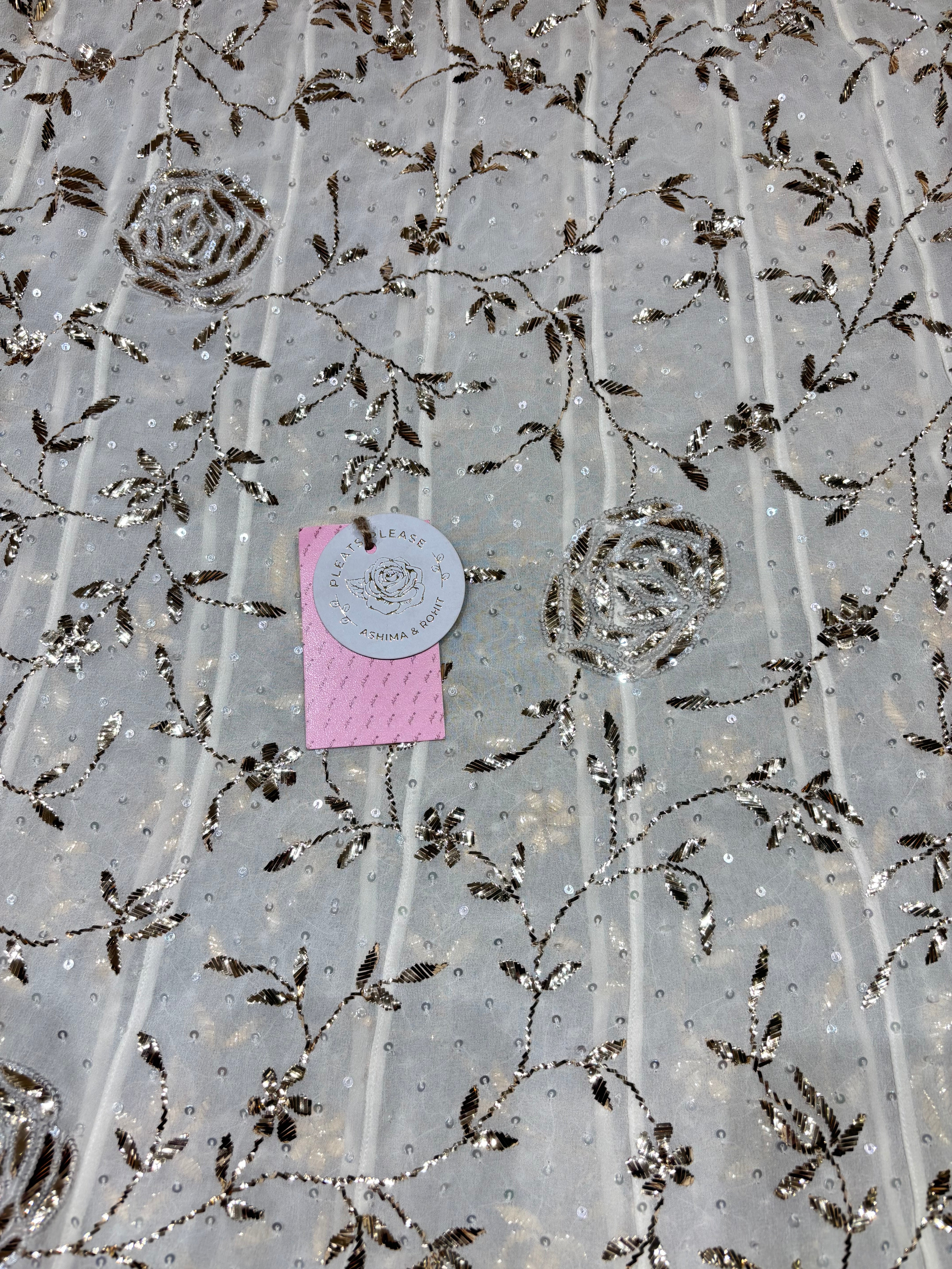 Dyeable Pure & Premium Georgette Mukaish Anarkali & Dupatta Set