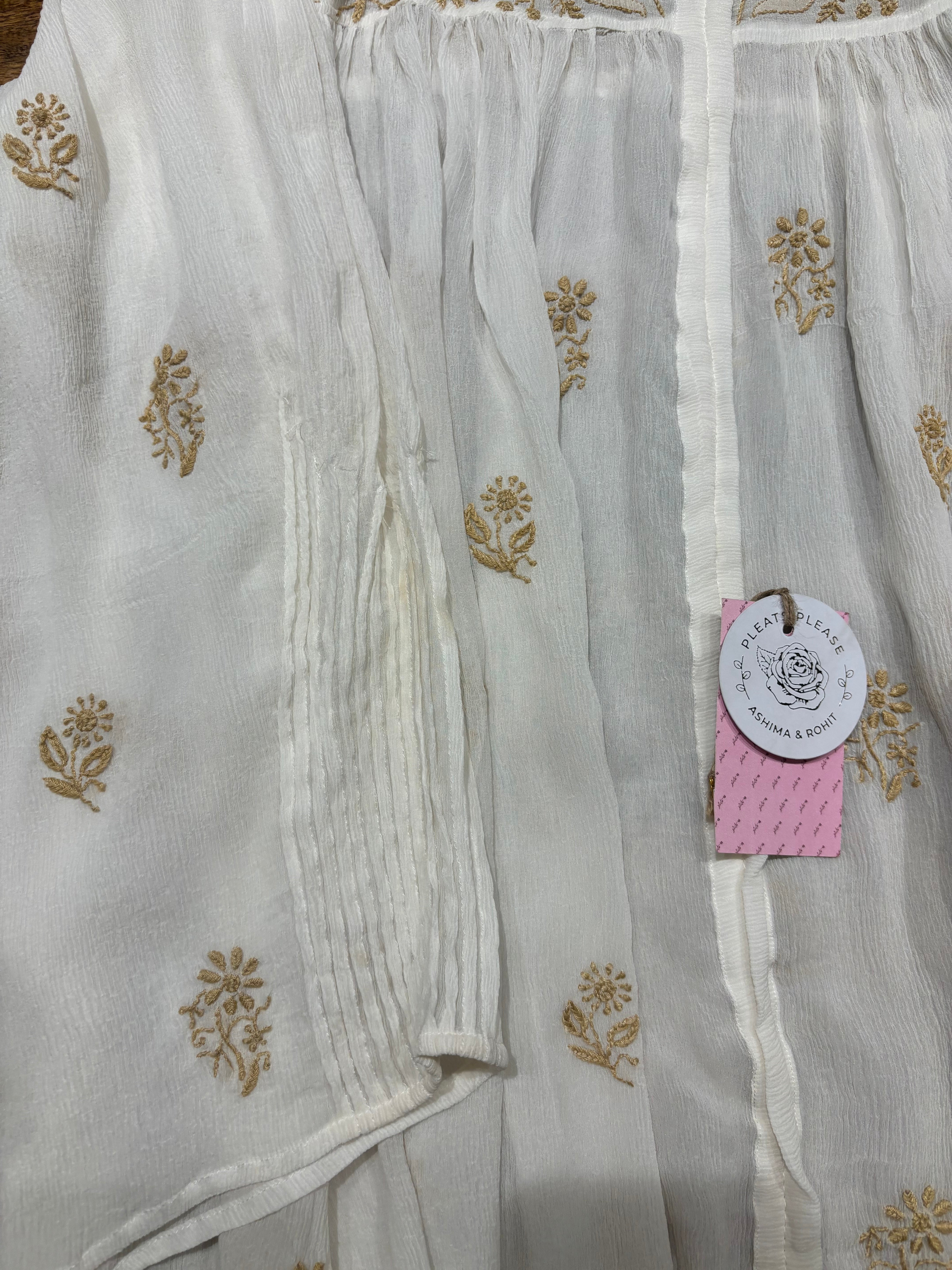 Dyeable Pure and Premium Chiffon Chikankari Top