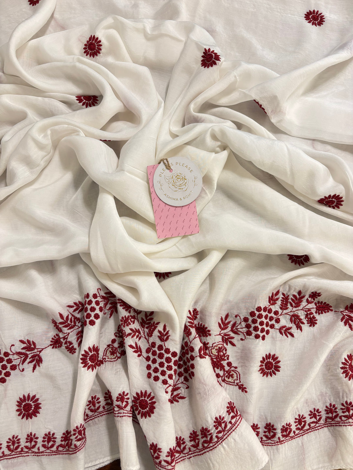 Dyeable Muslin Chikankari Kurta & Dupatta