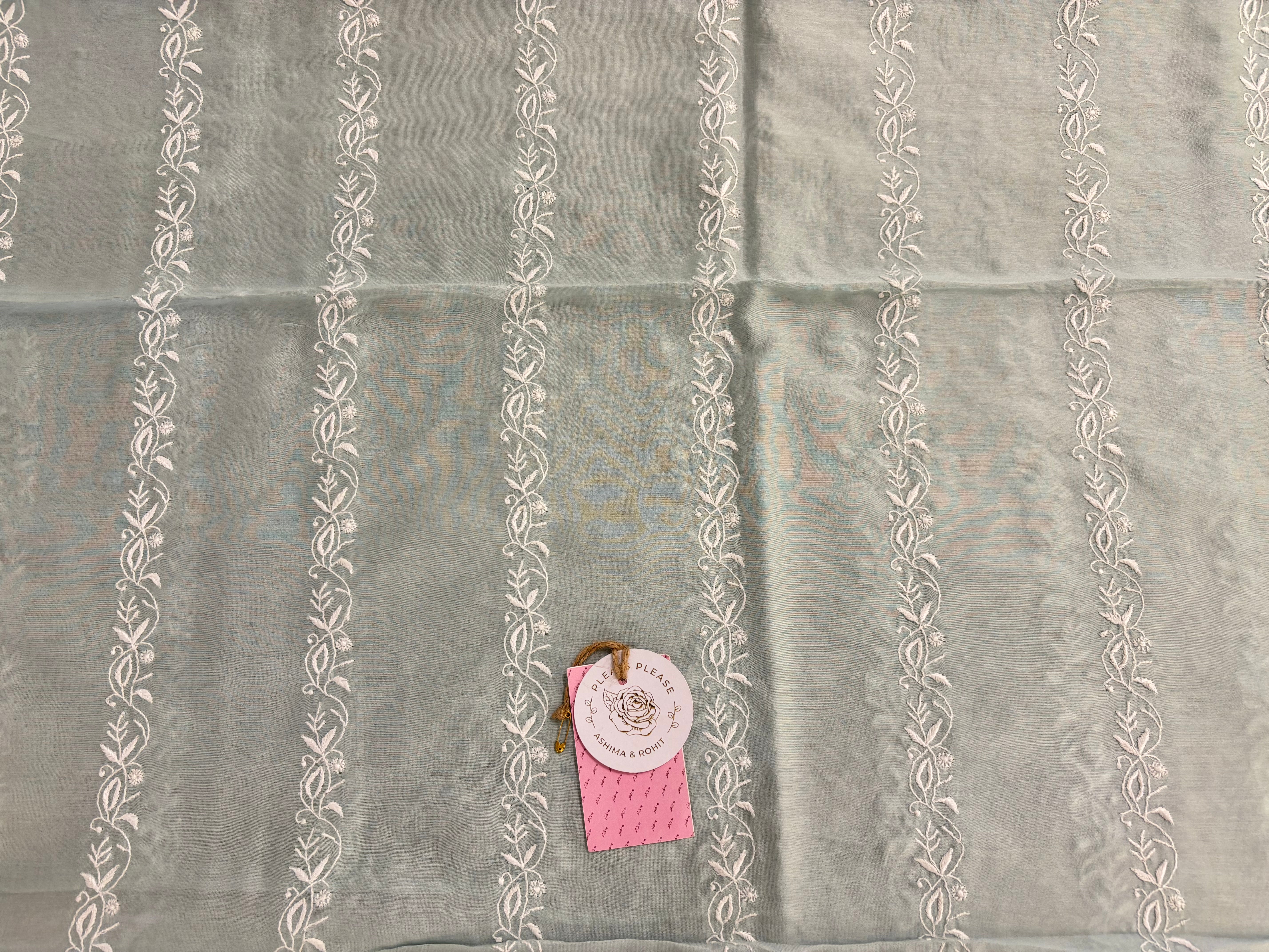 Mint Green Chanderi Chikankari Men’s Kurta