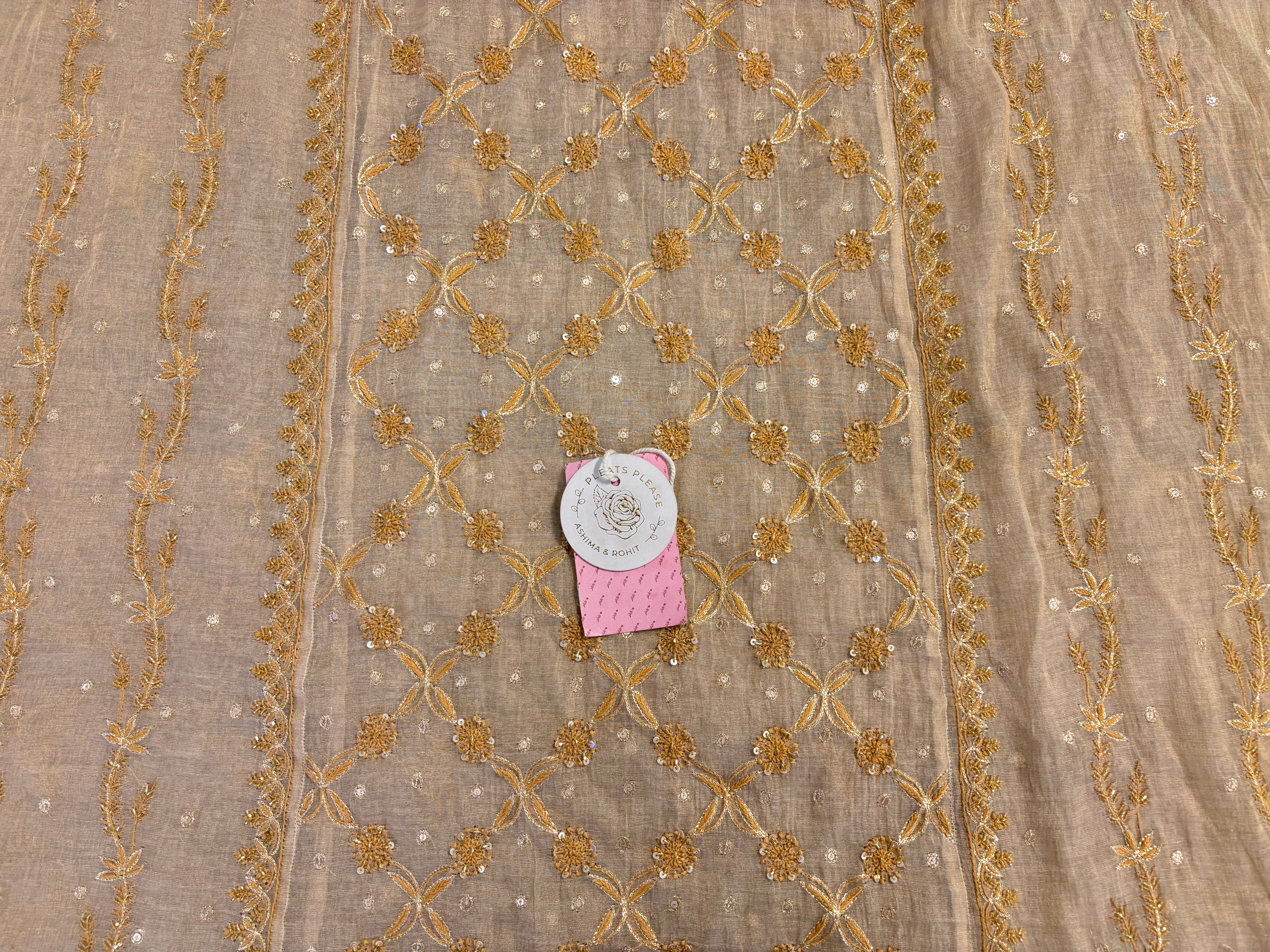 Dyeable Pure Tissue Chikankari Kurta & Dupatta