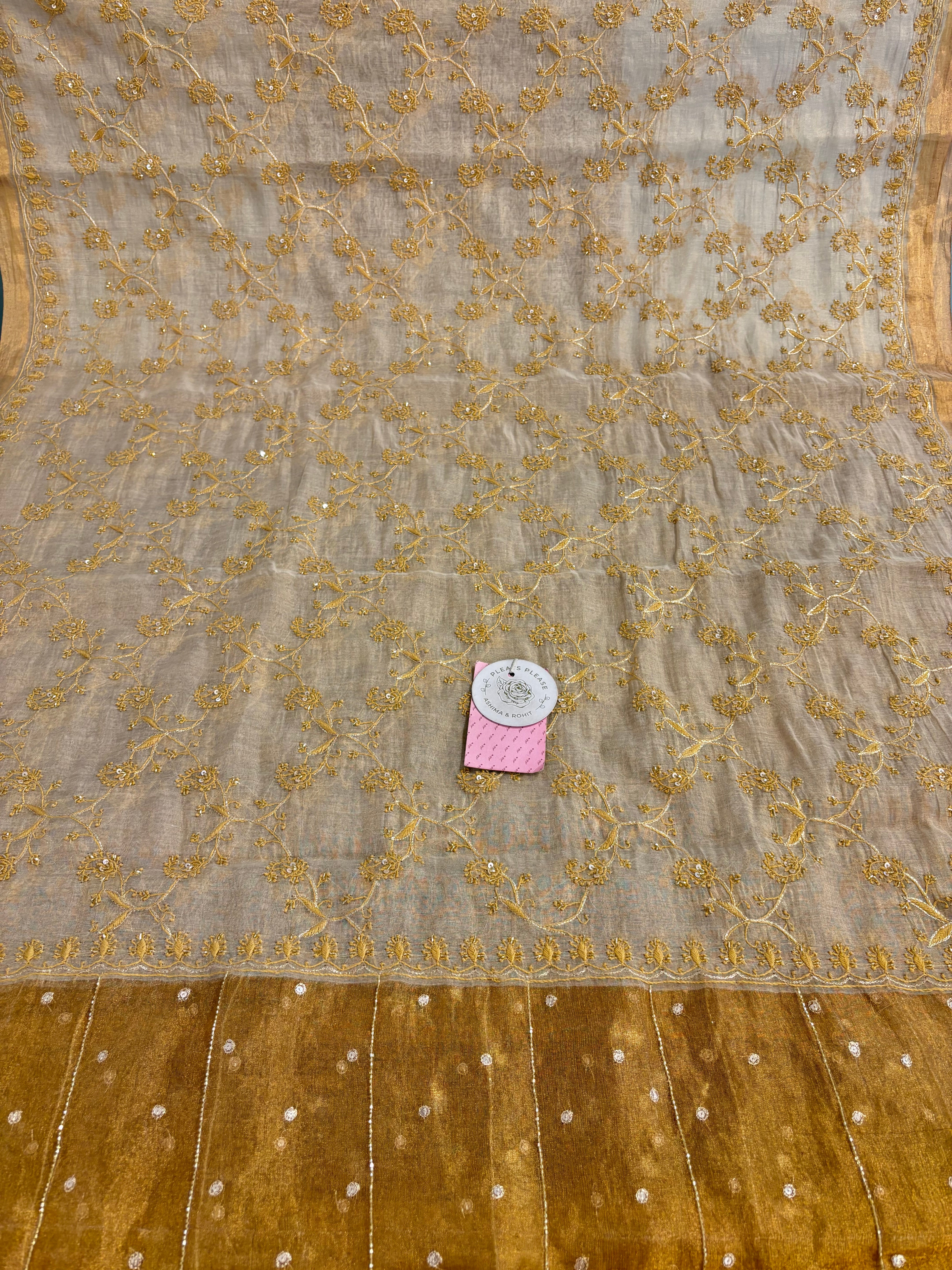 Dyeable Pure Tissue Chikankari Kurta & Dupatta