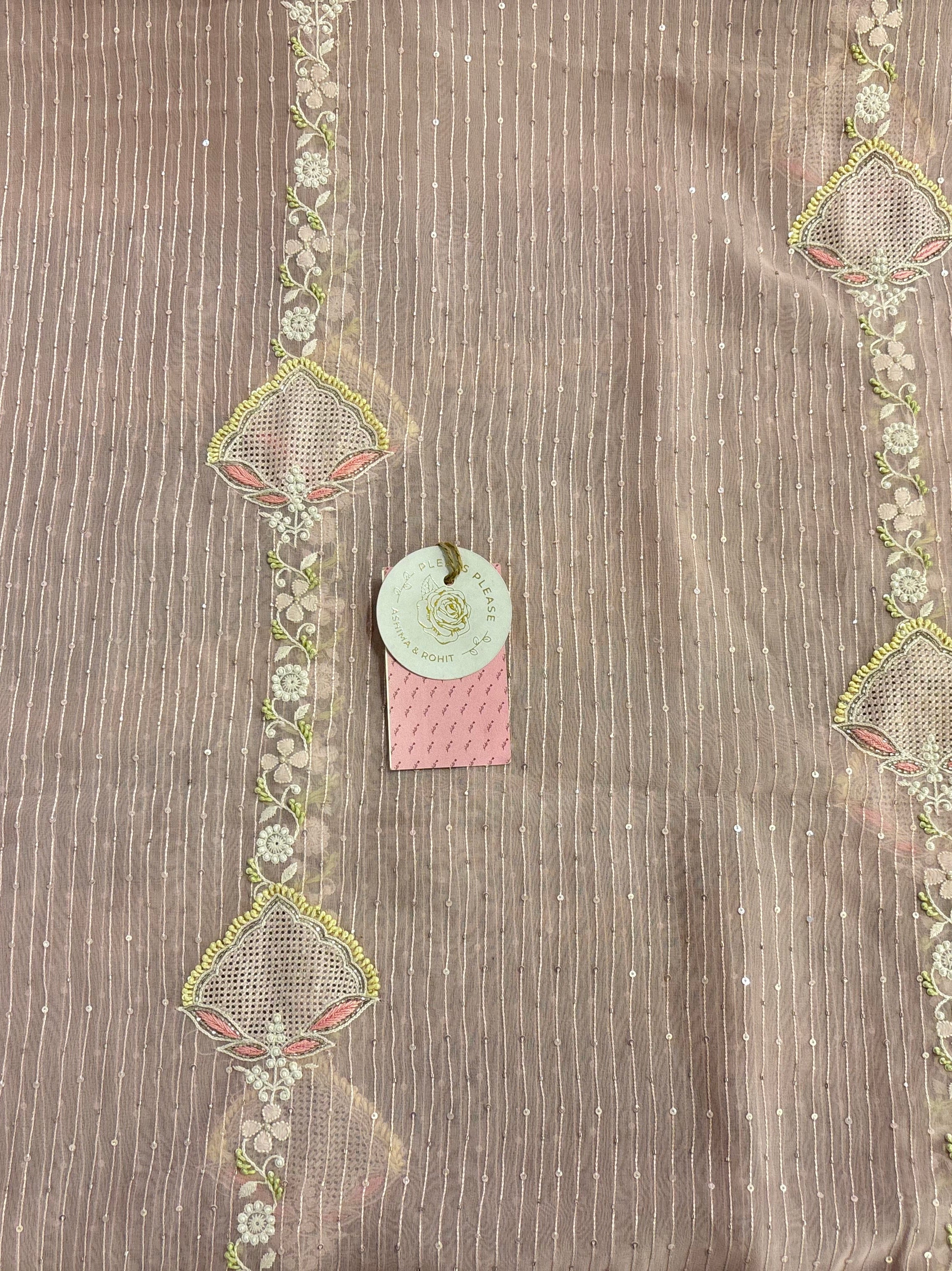 Baby Pink Pure & Premium  Georgette Chikankari Kurta & Dupatta