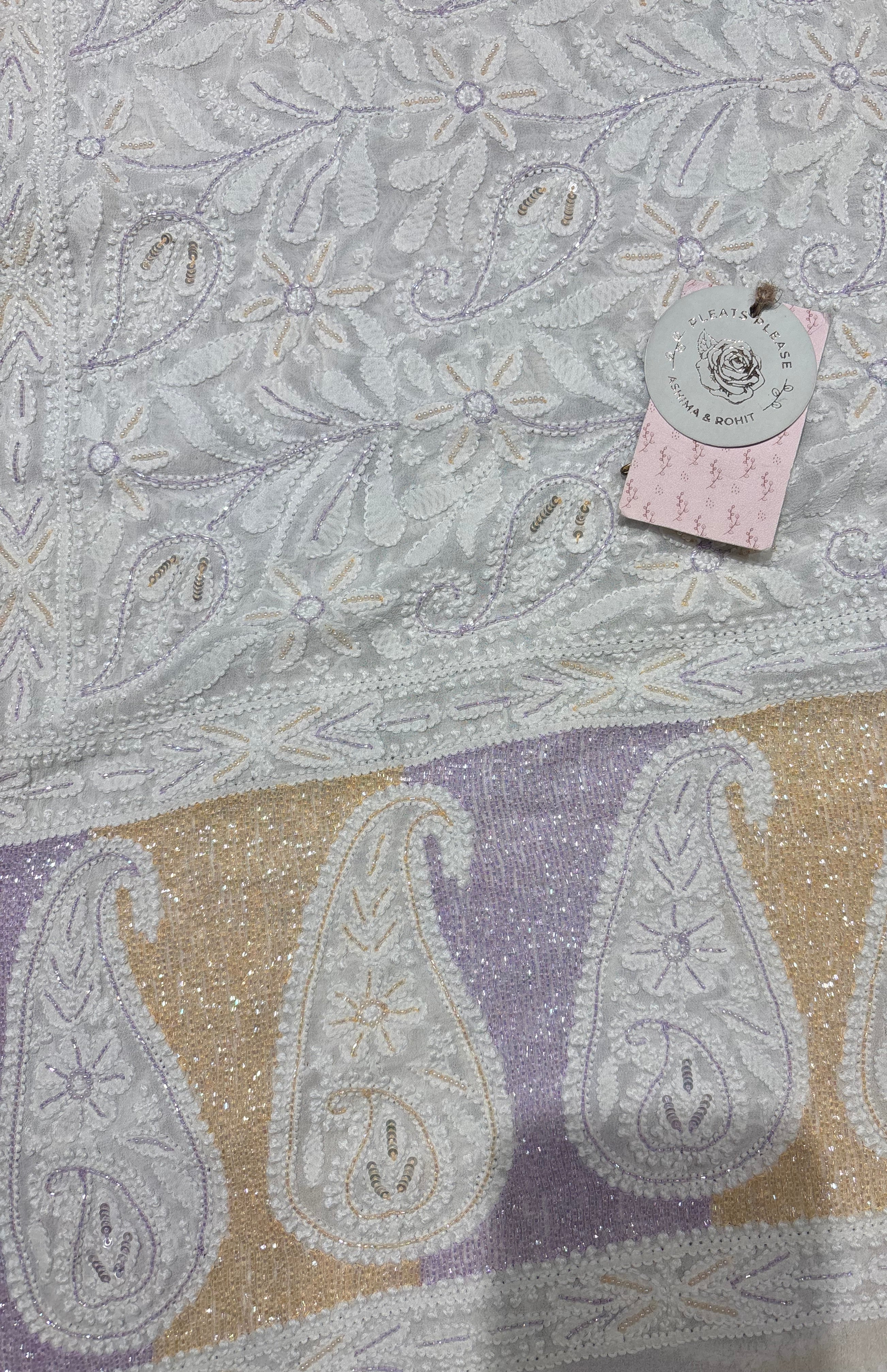 Dyeable Pure & Premium Georgette Chikankari Dupatta