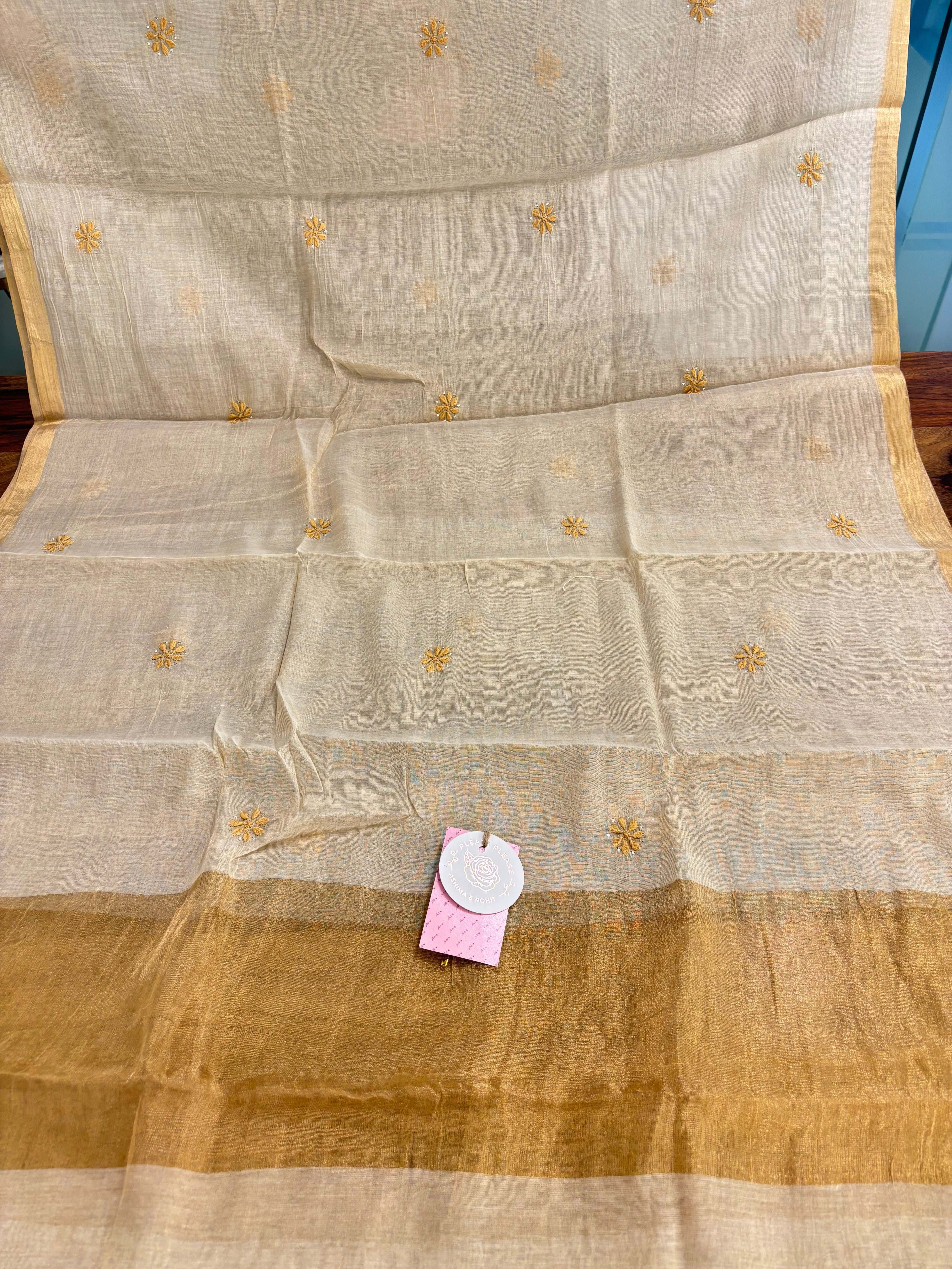Dyeable Pure & Premium Tissue Chikankari Mukaish Kurta & Dupatta