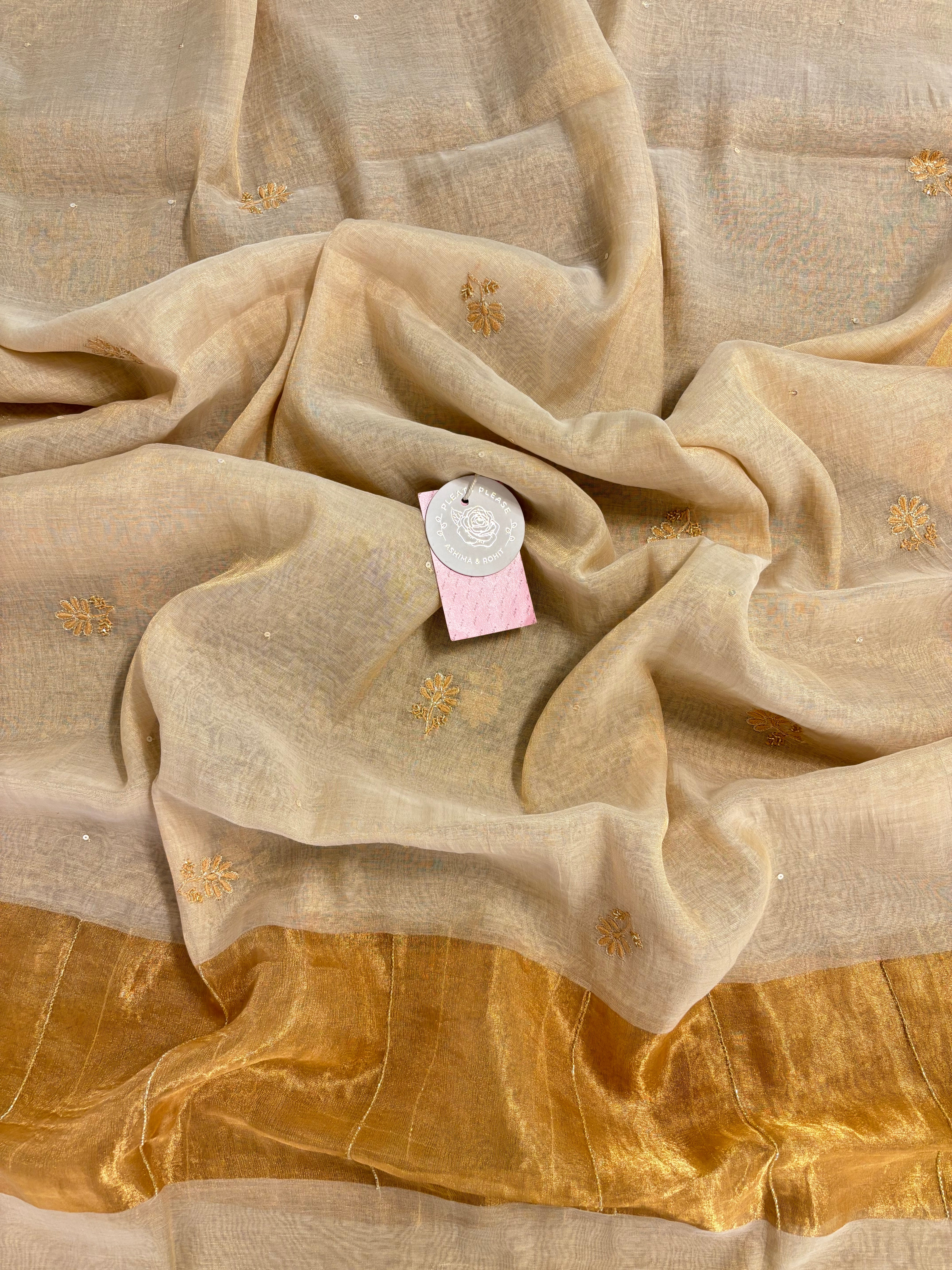 Dyeable Pure Tissue Chikankari Kurta & Dupatta