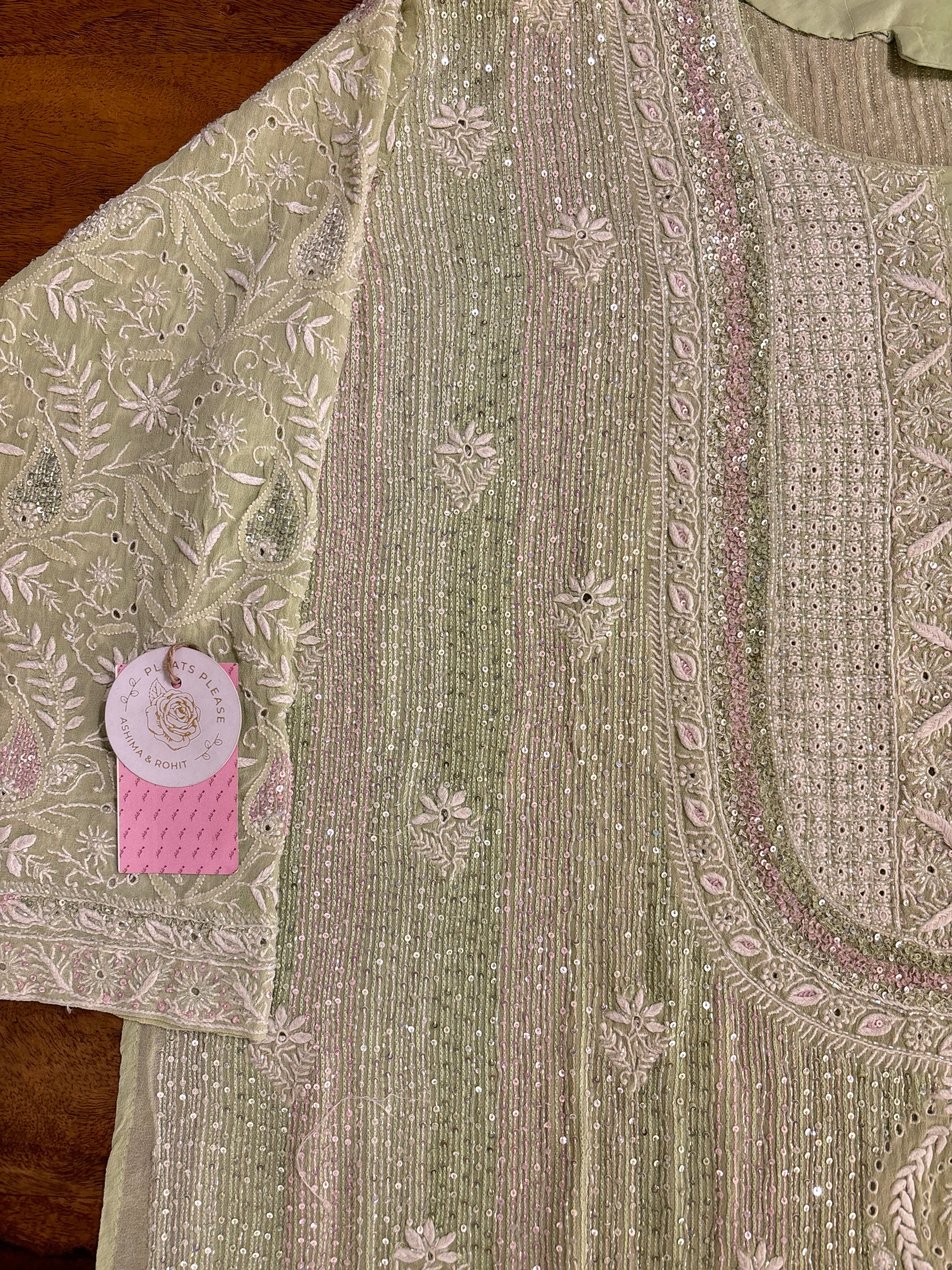 Pistachio Green Pure & Premium Chikankari Kurta & Dupatta