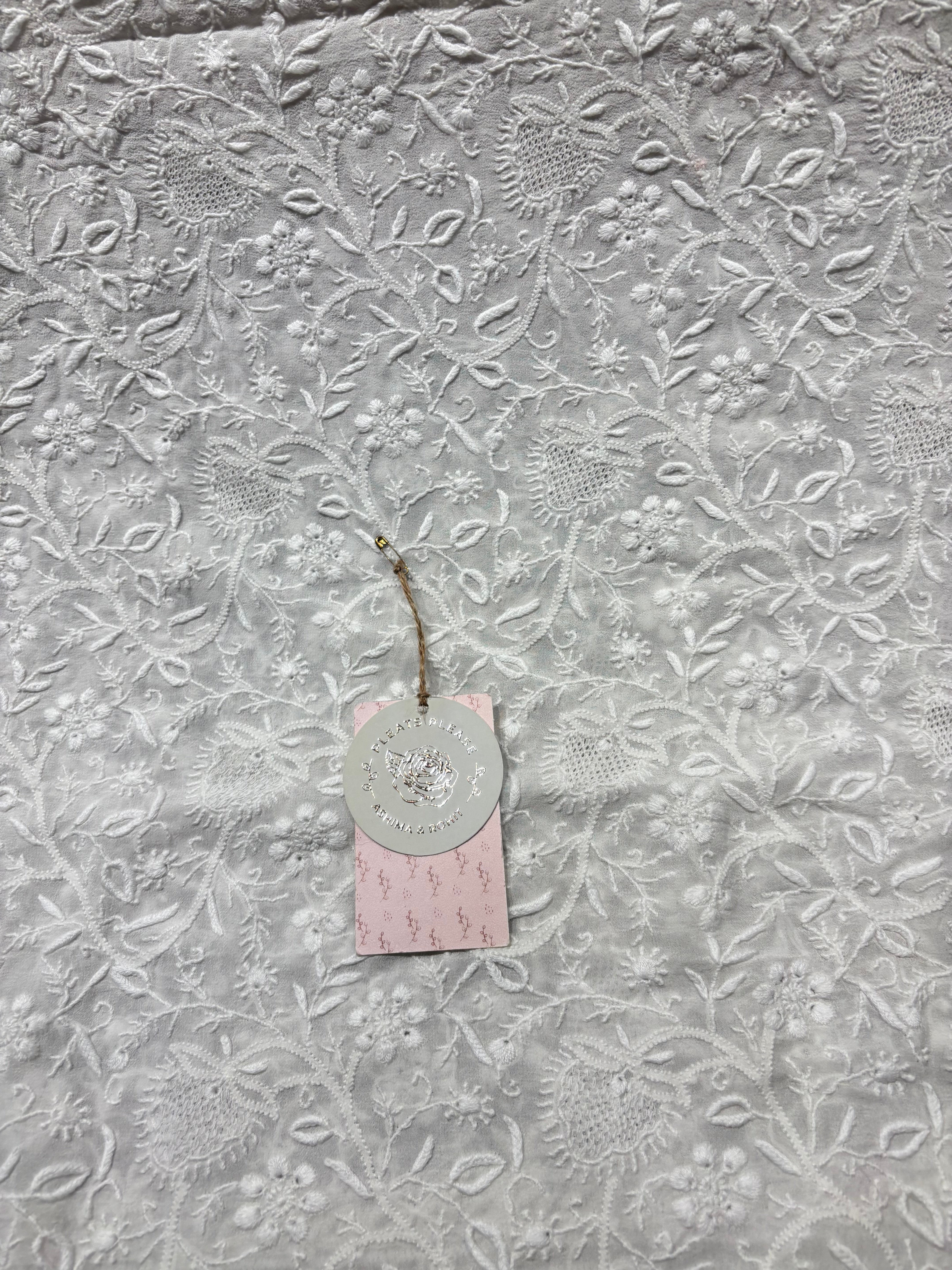 Dyeable Pure & Premium Georgette Chikankari Dupatta