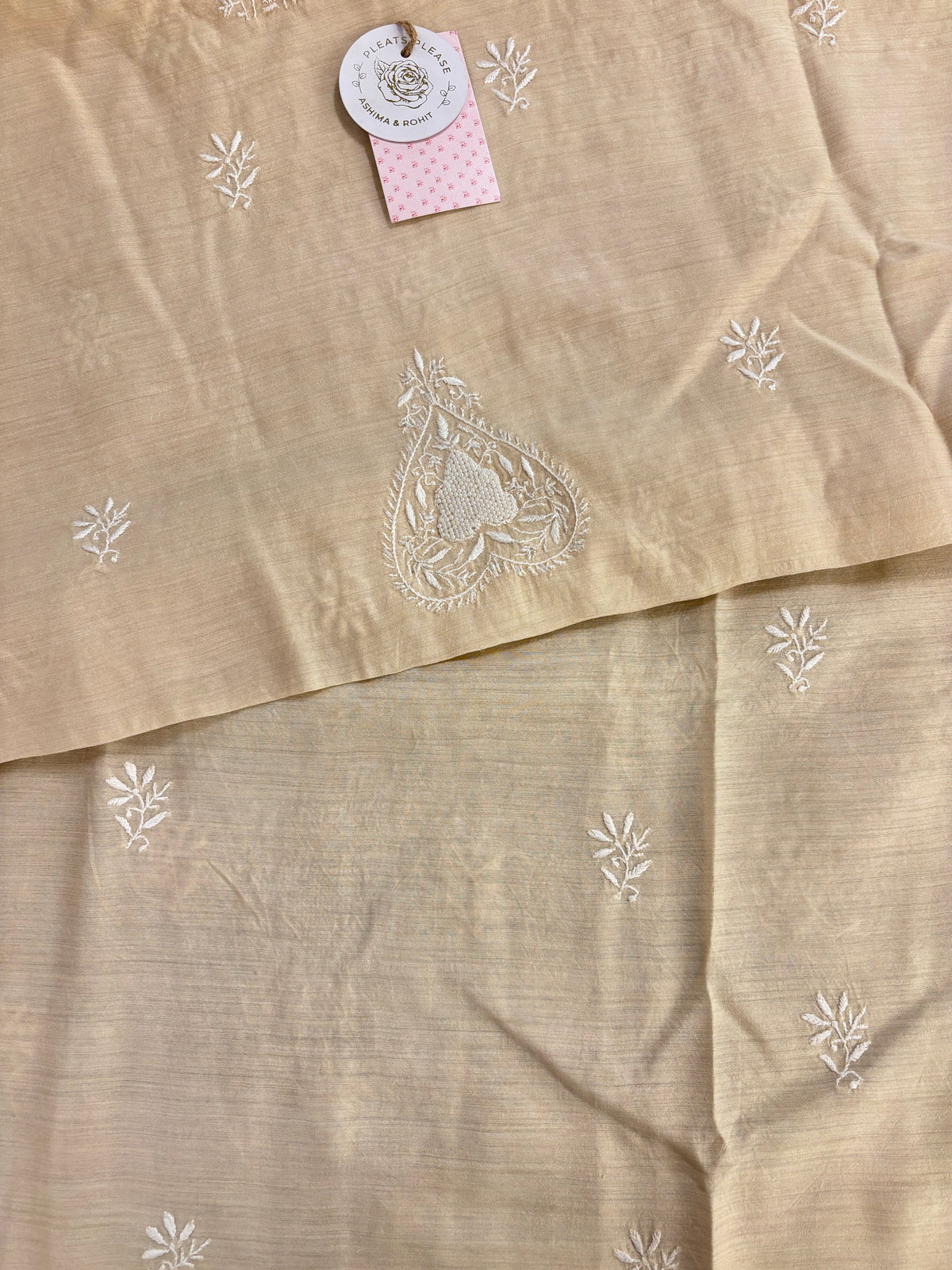 Dyeable Monga Silk Men’s Chikankari Kurta